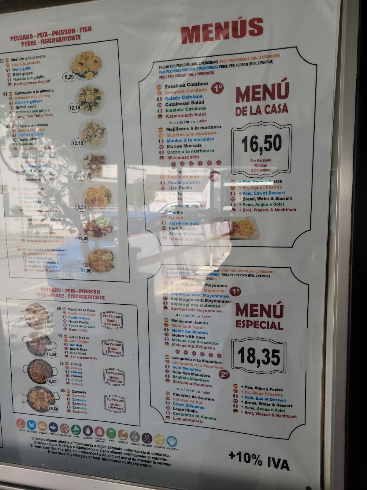 Restaurant Molins меню