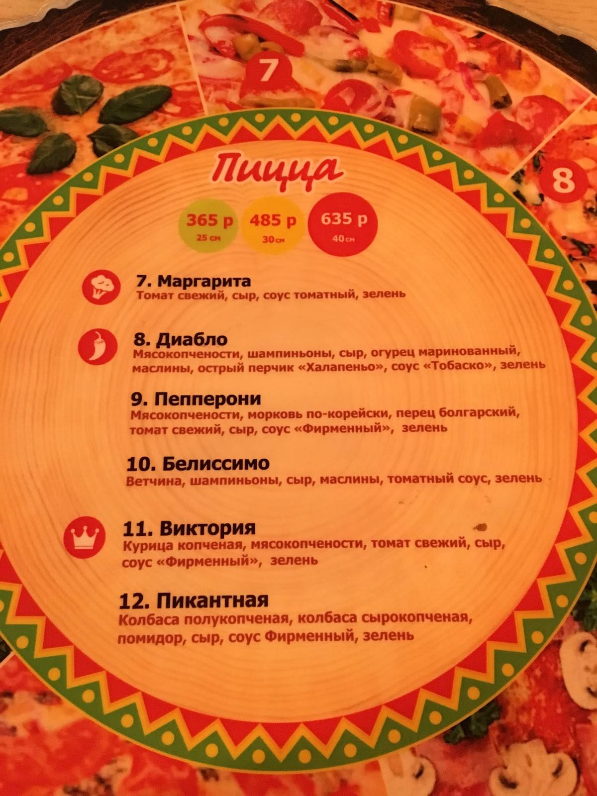 Перчик меню