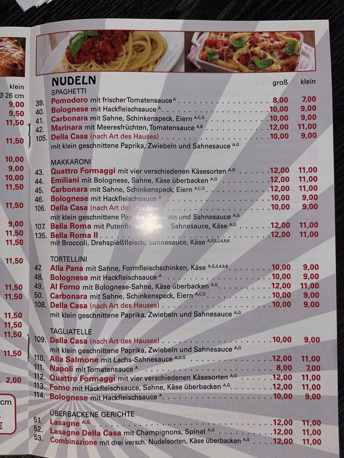 Pizzeria Bella Roma II меню