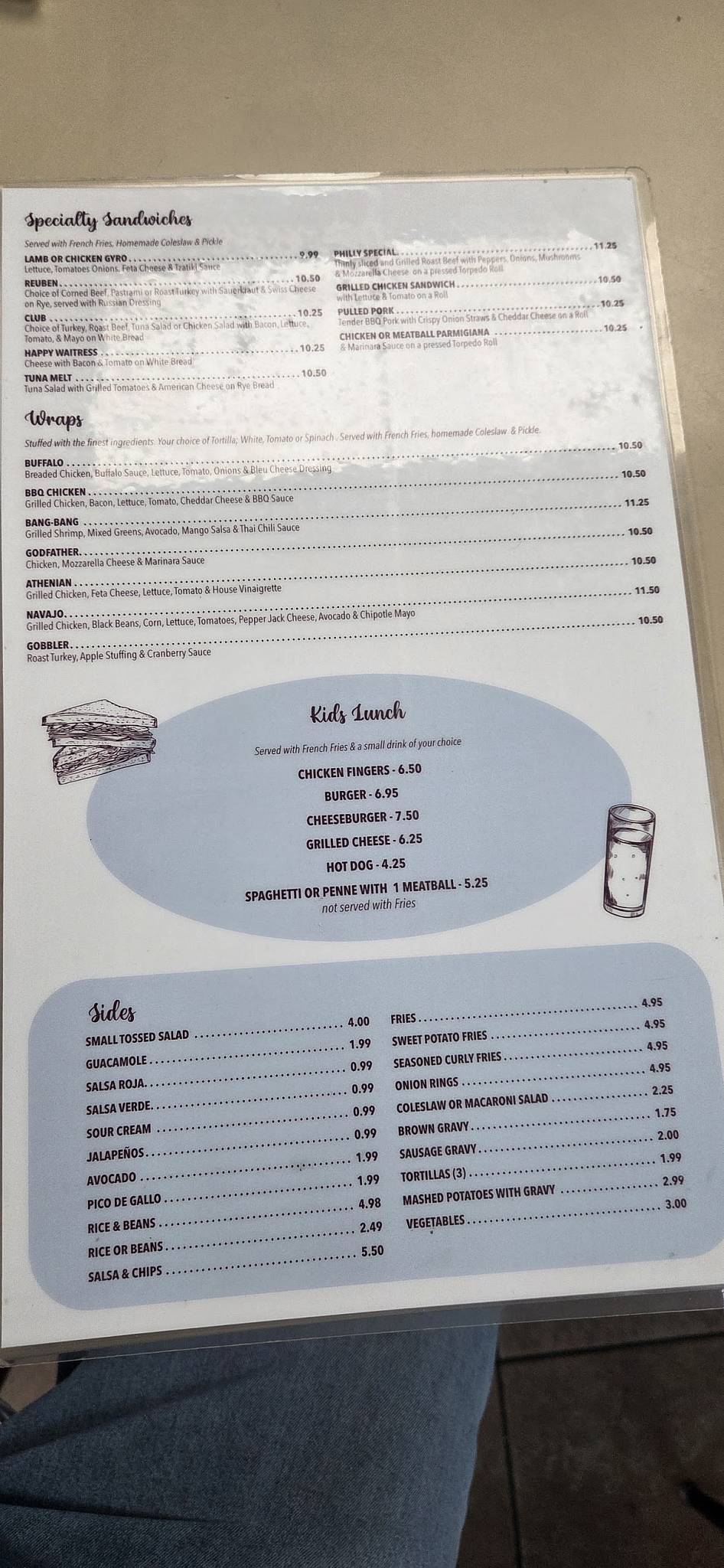 Point Cafe меню