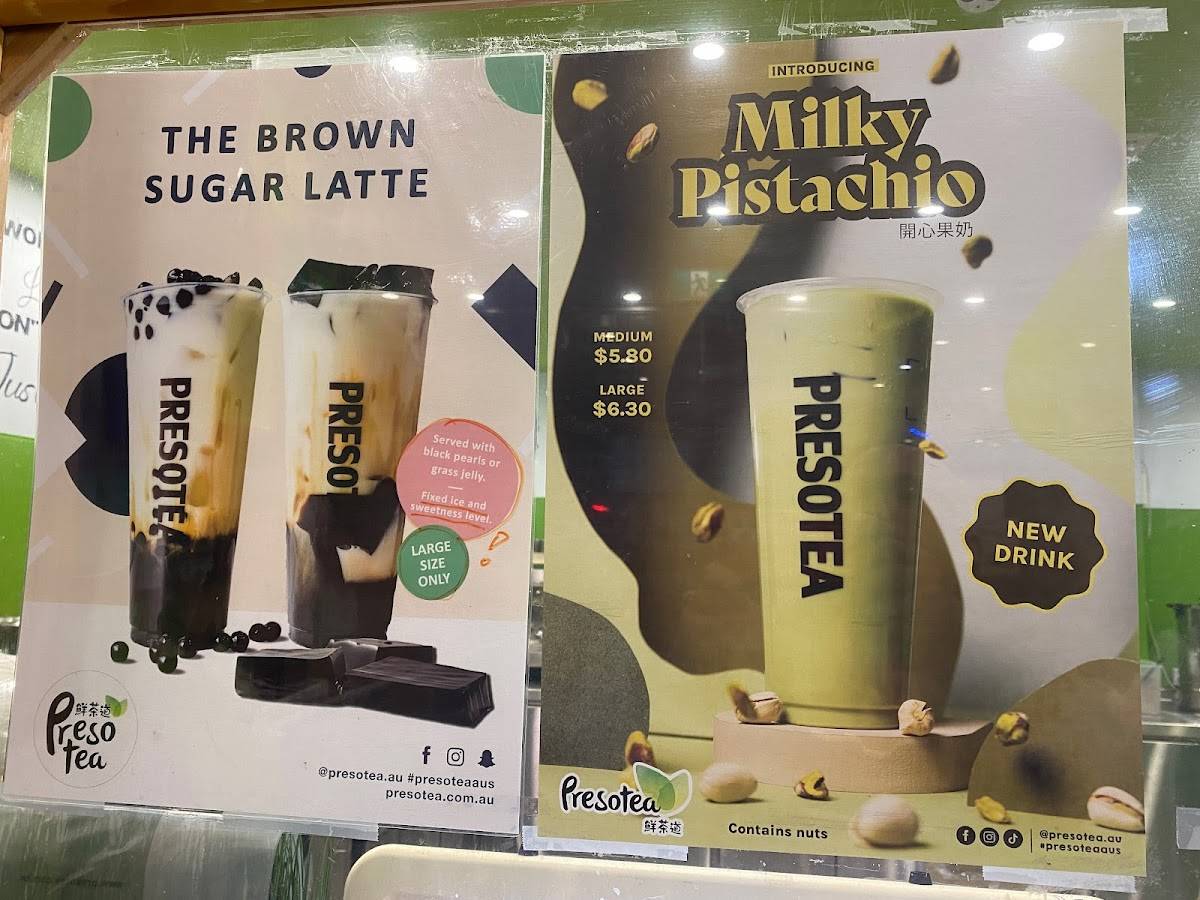 Presotea Mount Lawley меню