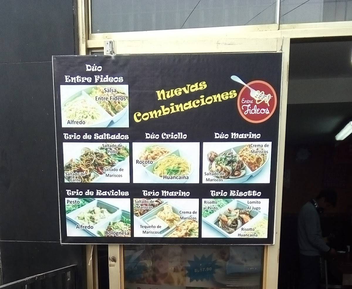 Restaurante Entre Fideos меню