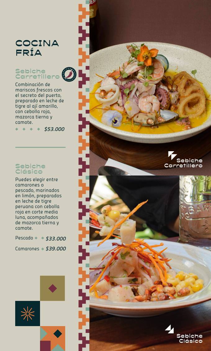 Restaurante Sebiche меню