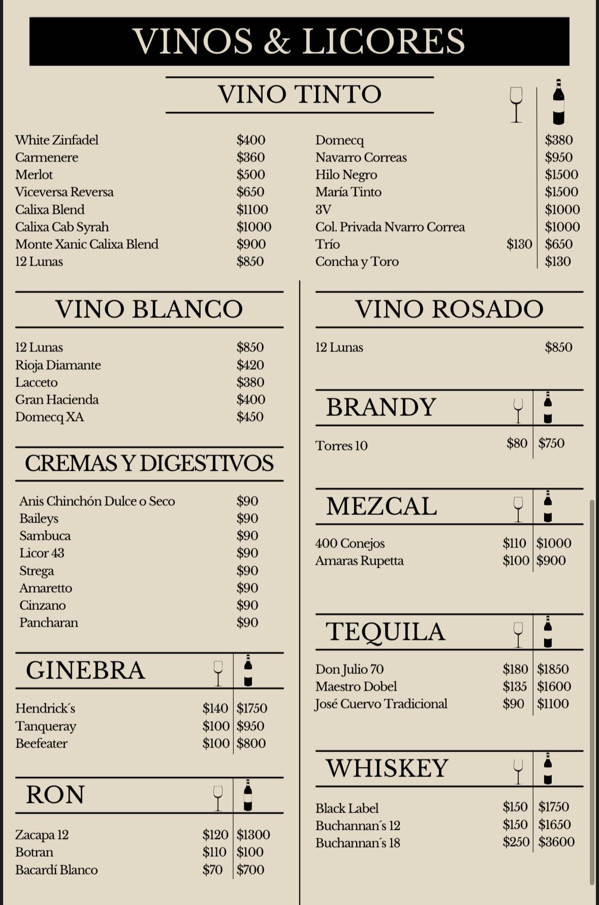 Restaurante Soconusco меню