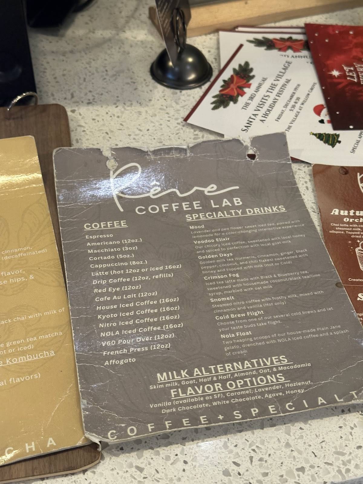 Rêve Coffee Lab BTR меню