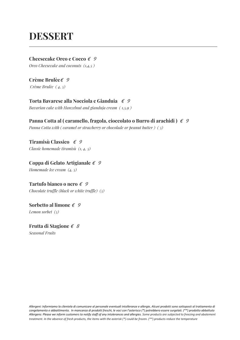Ristorante Cotto - Dharma Group меню