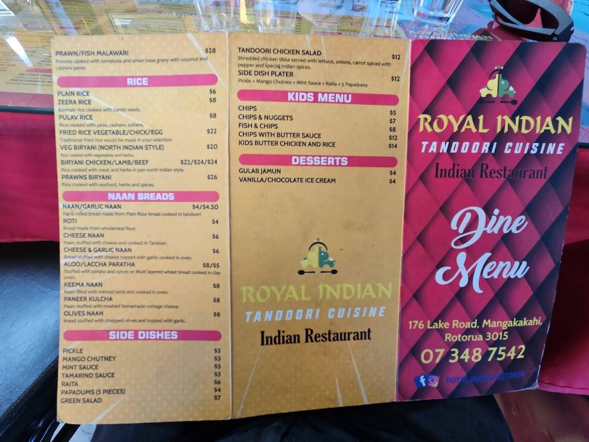 Royal Indian Restaurant Tandoori Cuisine меню