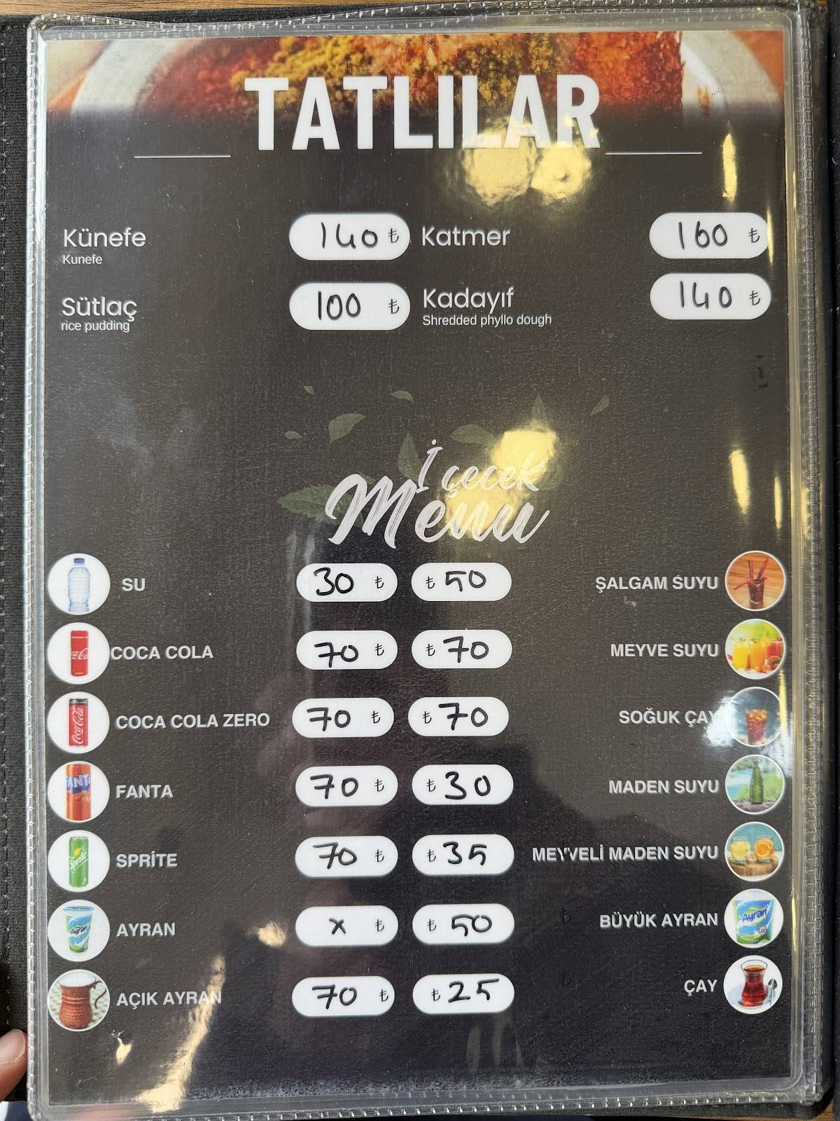 SHERIFF RESTORANT KEBAP меню