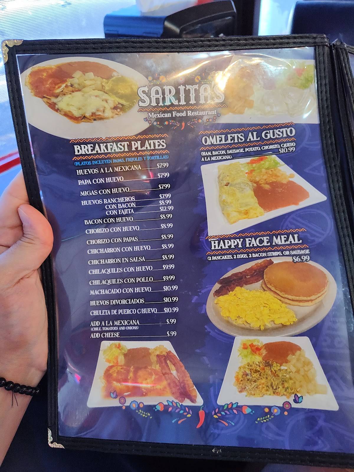 Sarita's Mexican Food меню