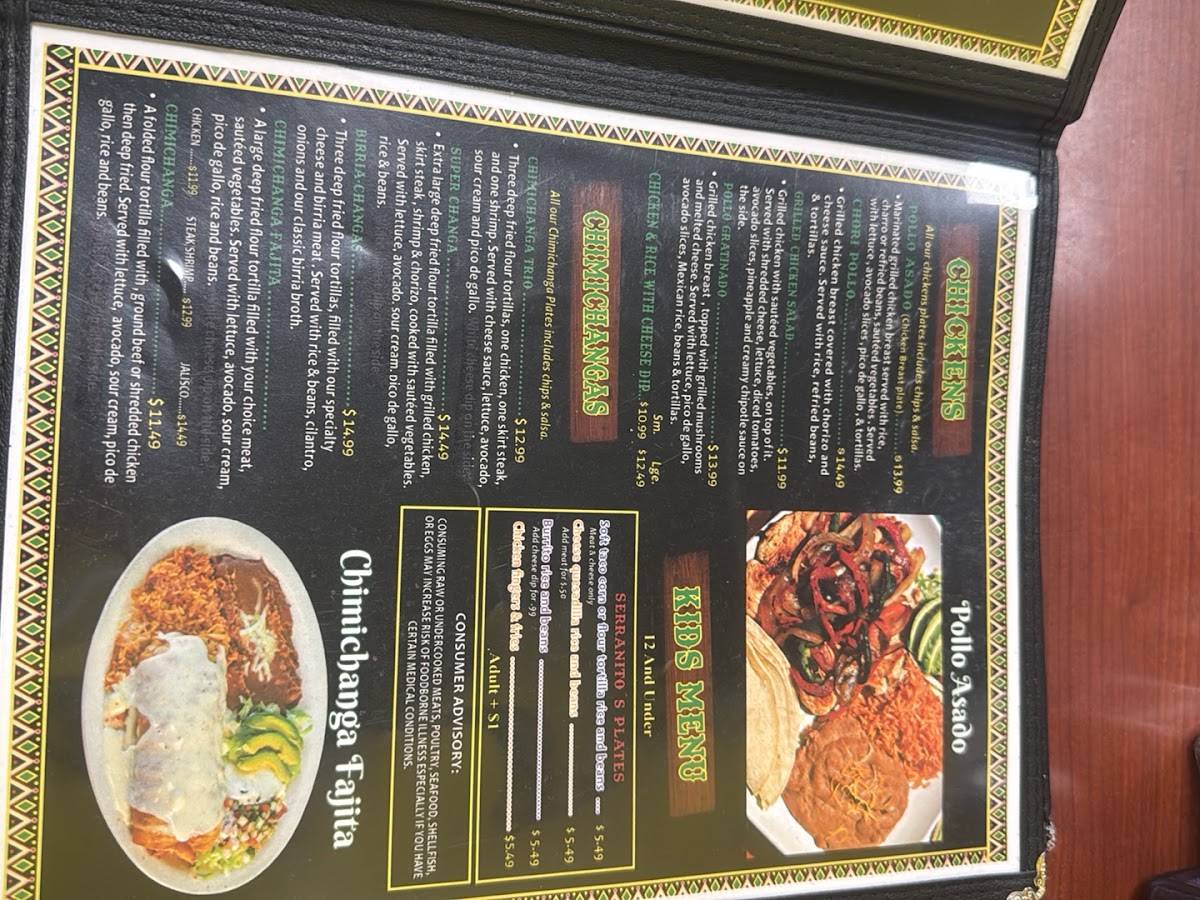Serrano's Mexican меню