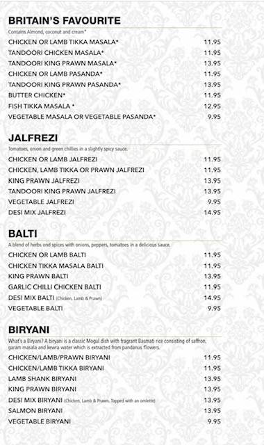 Shish Mahal меню