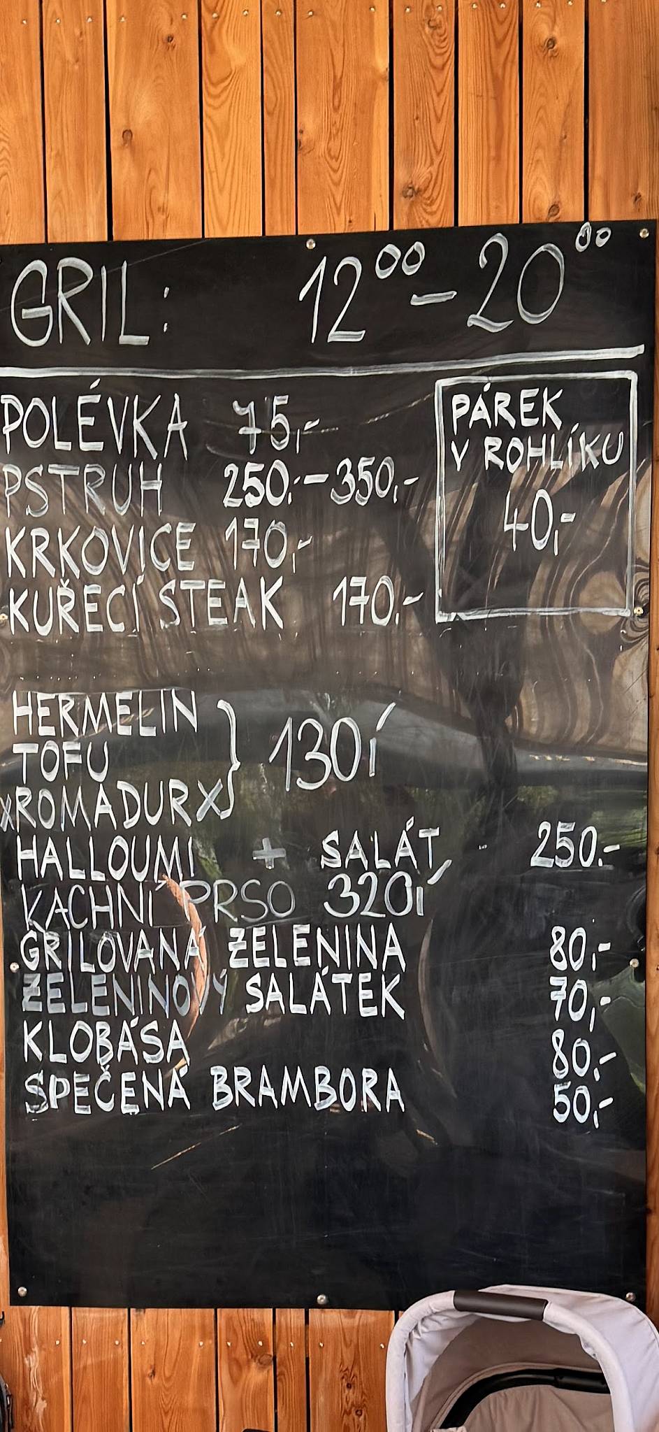 U Roštěnky меню
