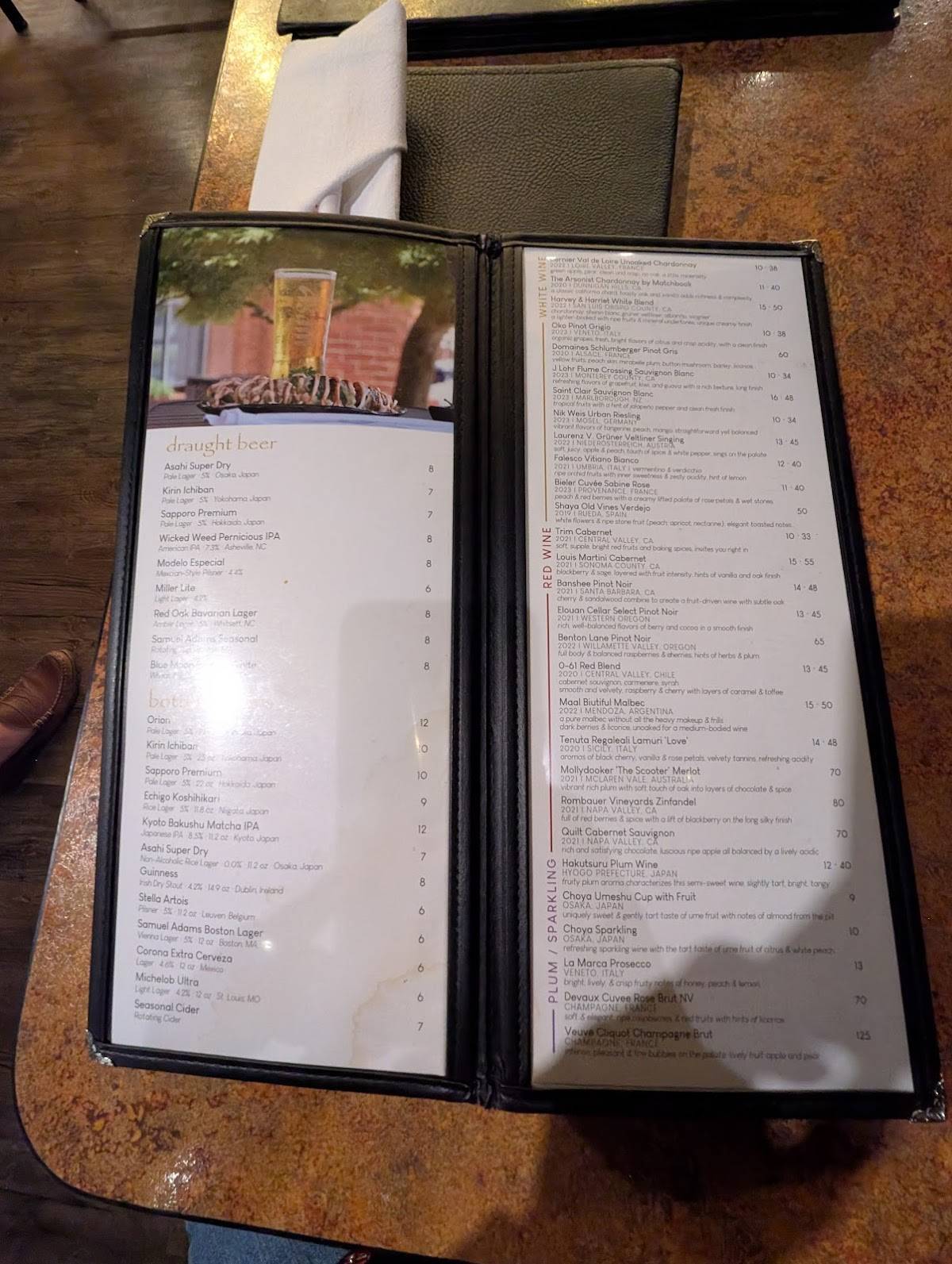 Waraji Japanese Restaurant меню