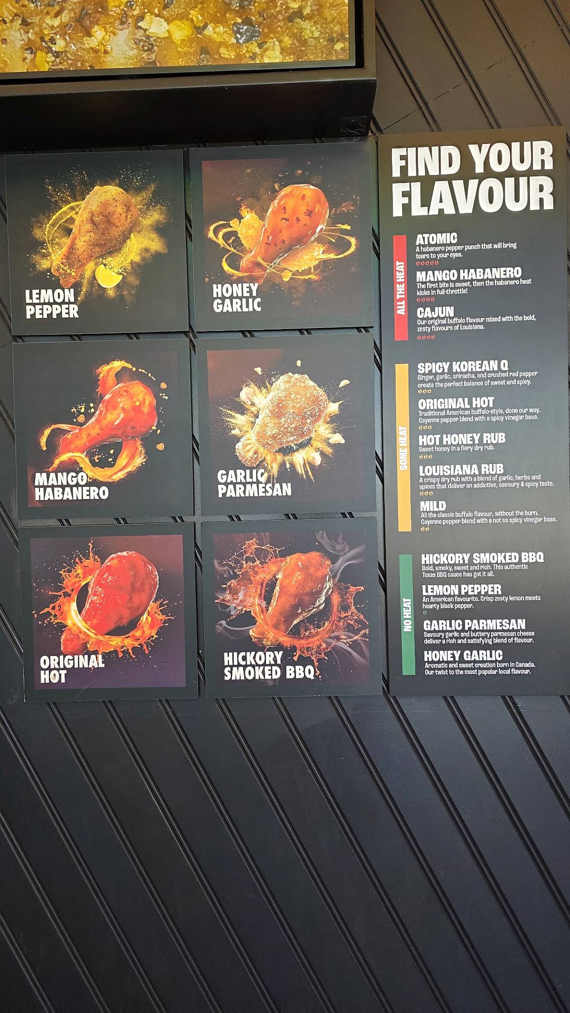 Wingstop меню