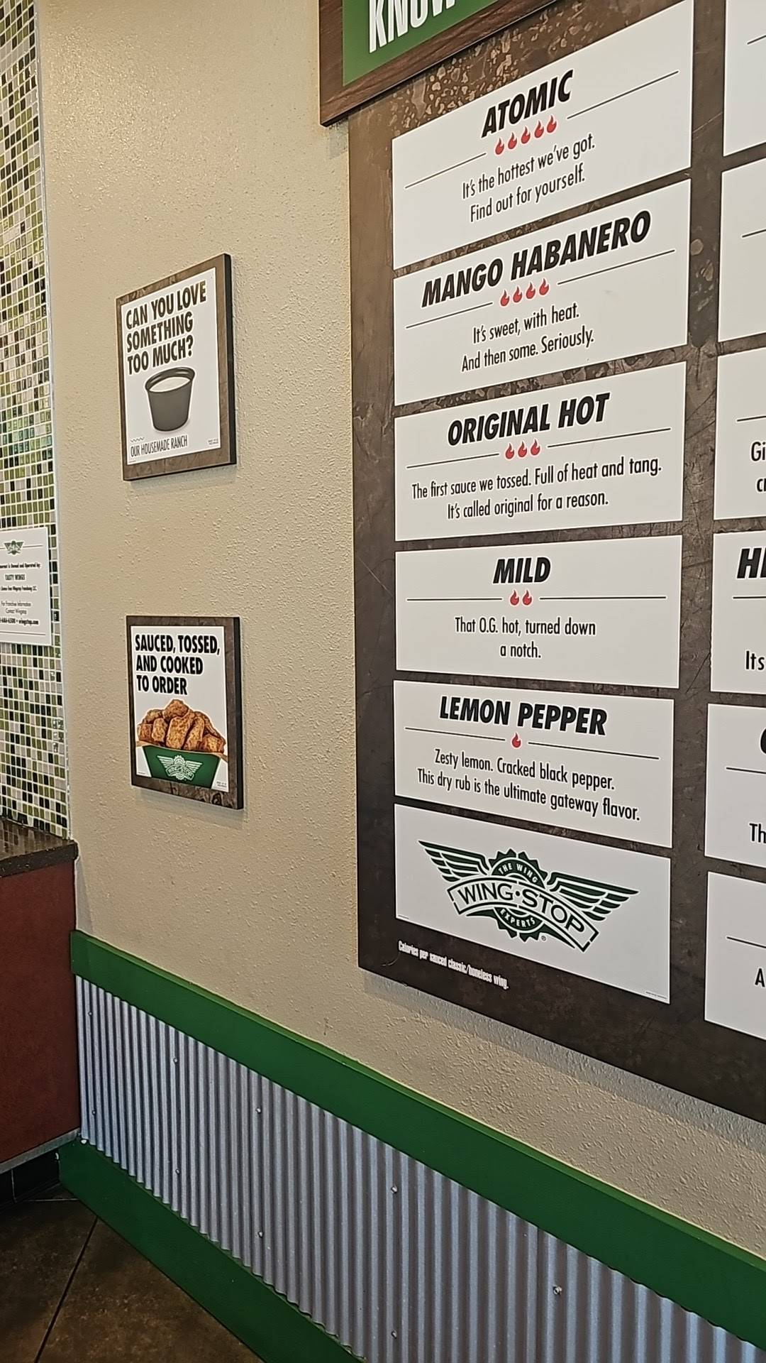 Wingstop меню