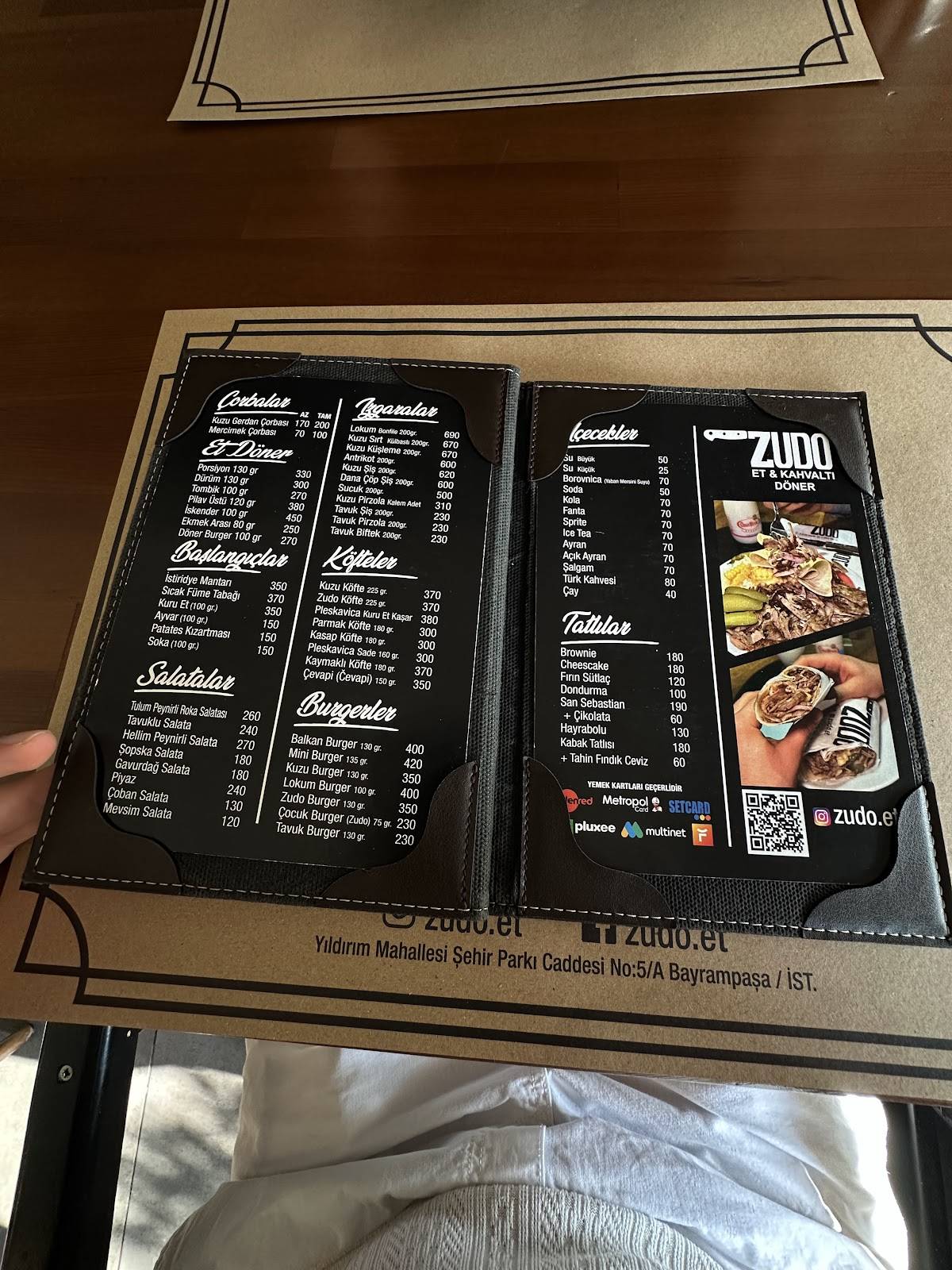 ZUDO Et Döner & Kahvaltı меню