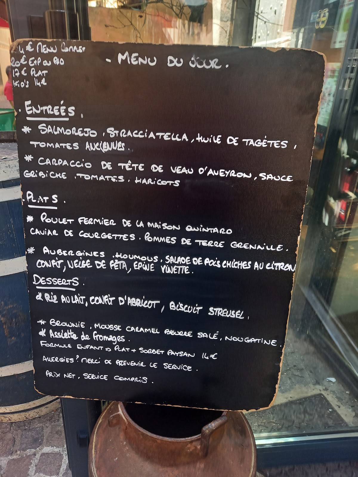 bistrot populus меню