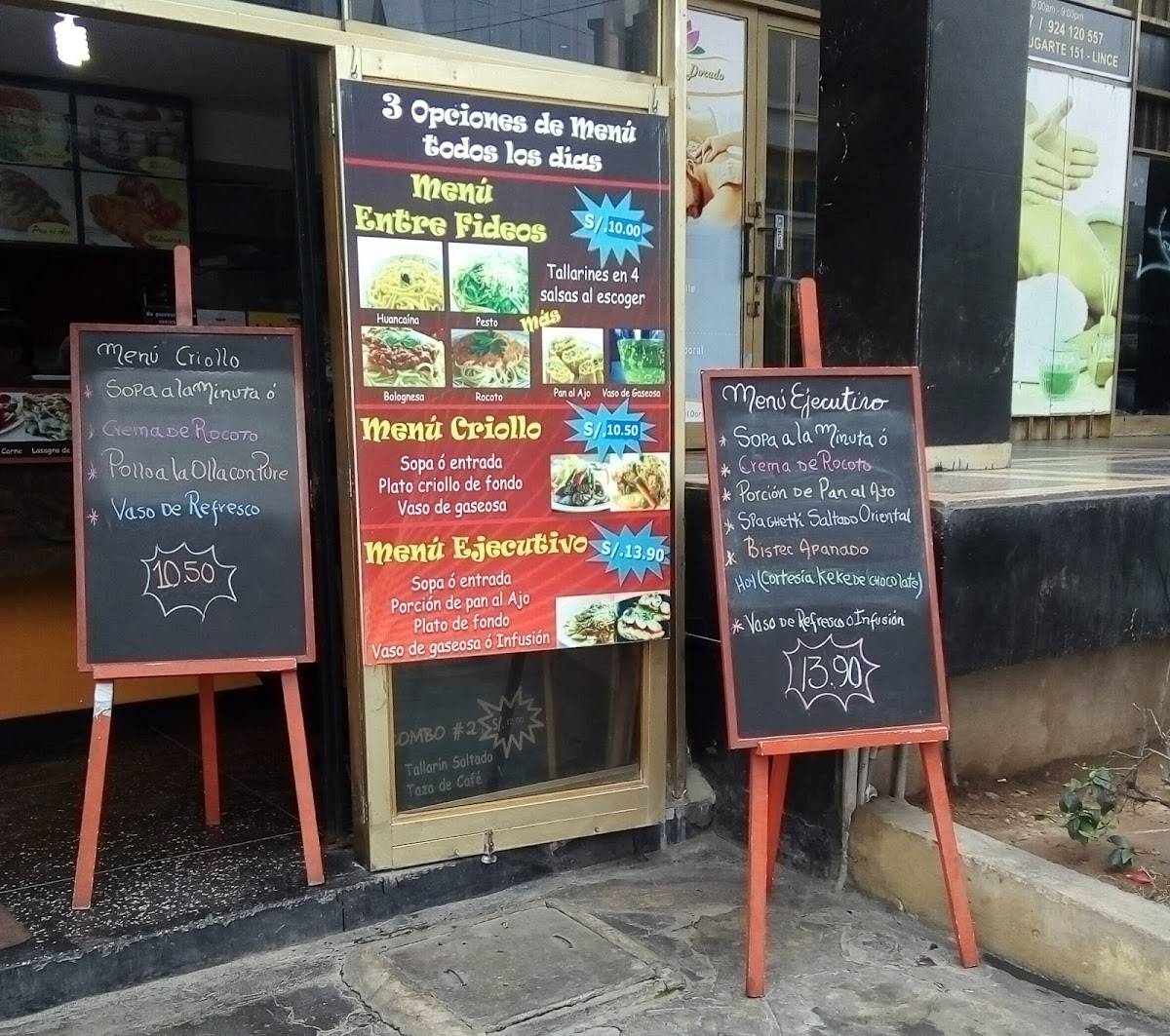Restaurante Entre Fideos меню