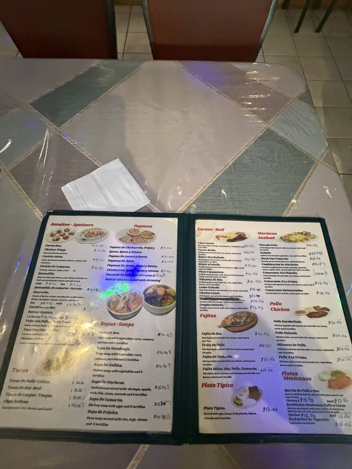 Restaurante La Posada меню