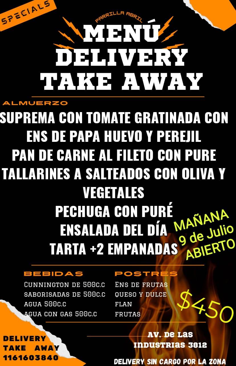 Parrilla Abril меню