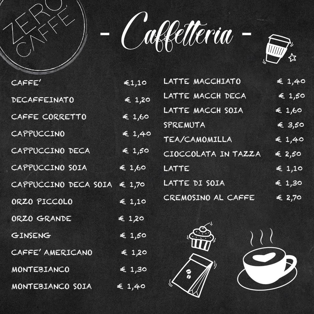Zero Caffè Rimini меню