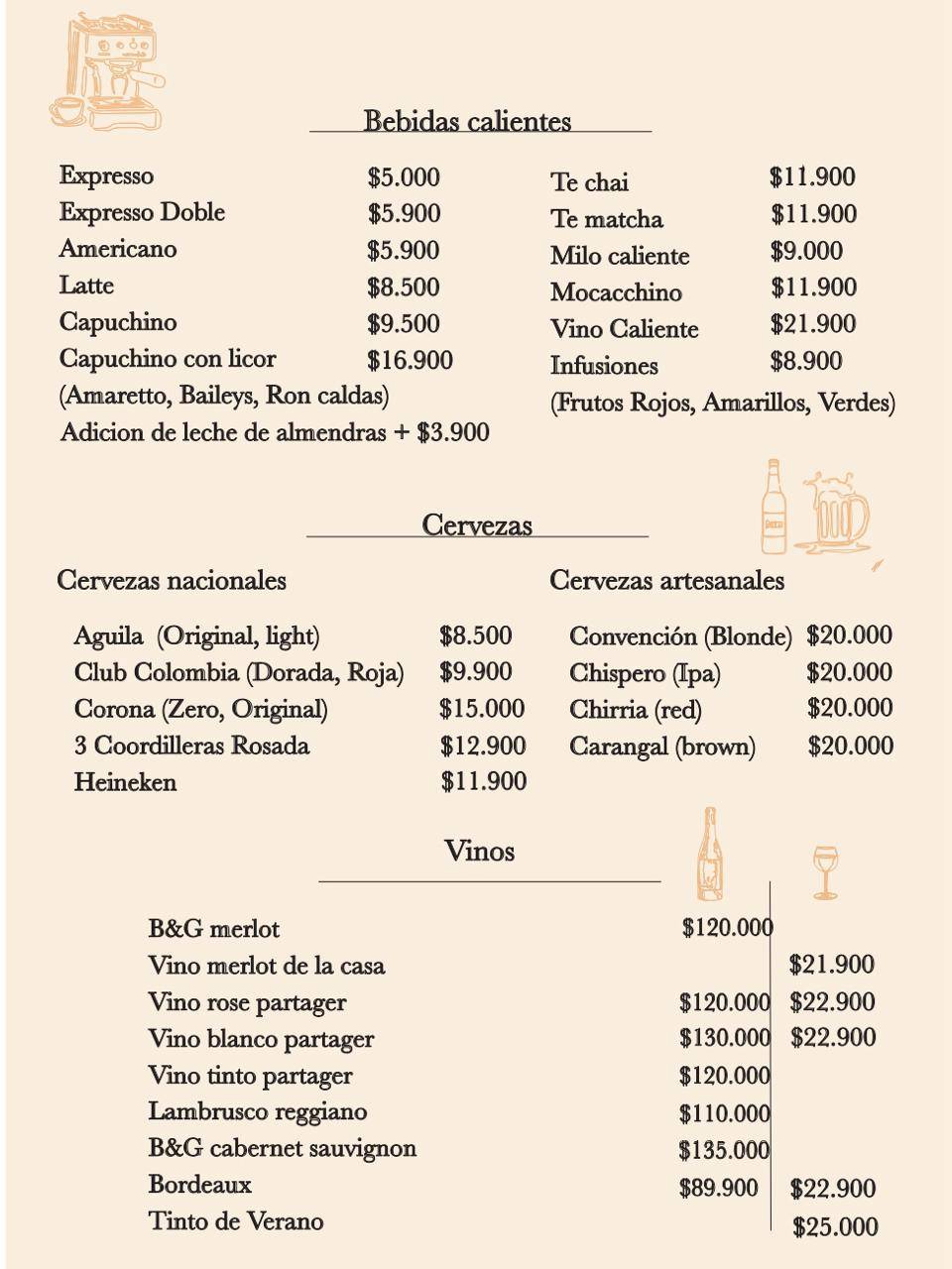 Casa Napoleón меню