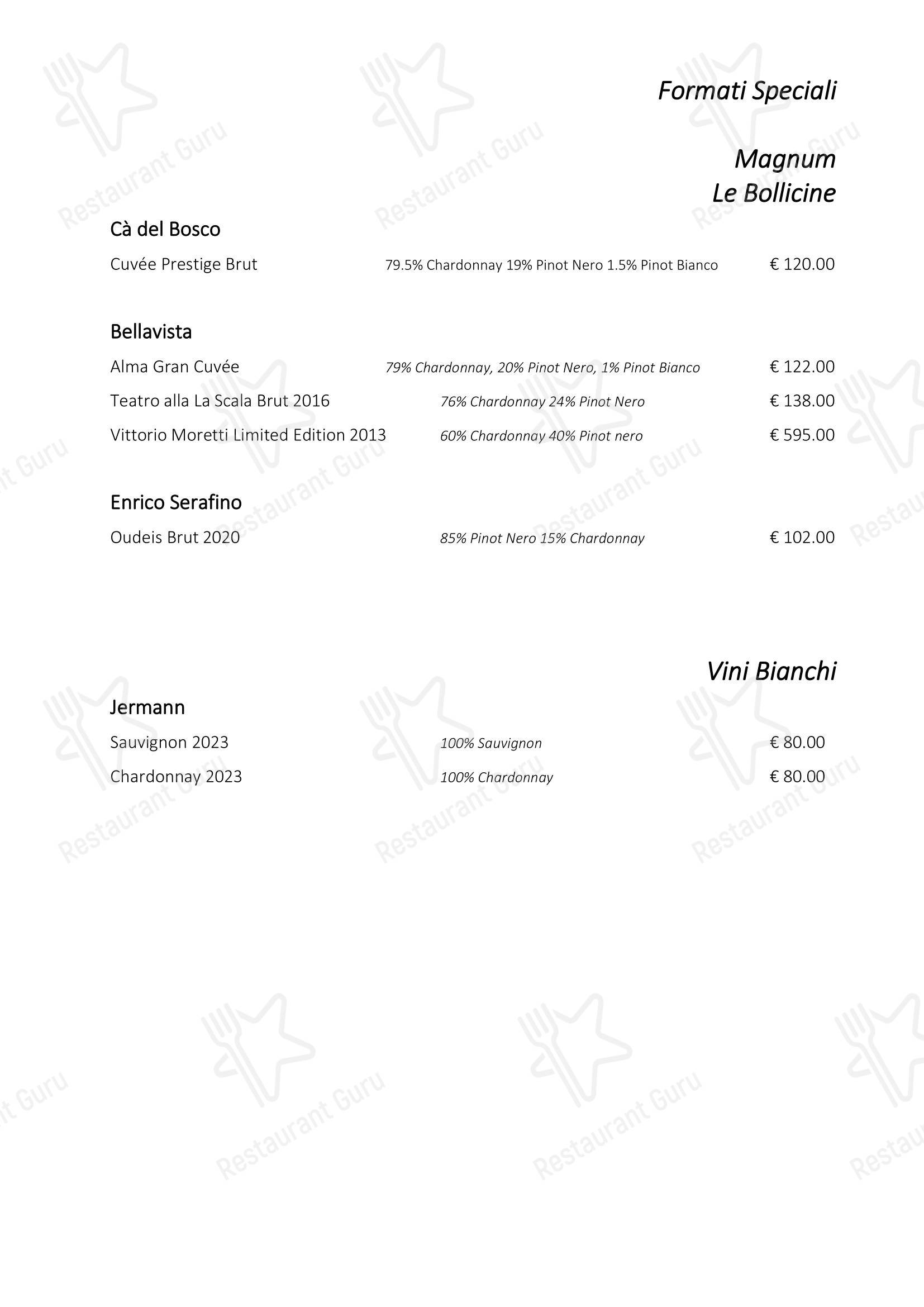 Меню напитков ресторана Ristorante Consolini
