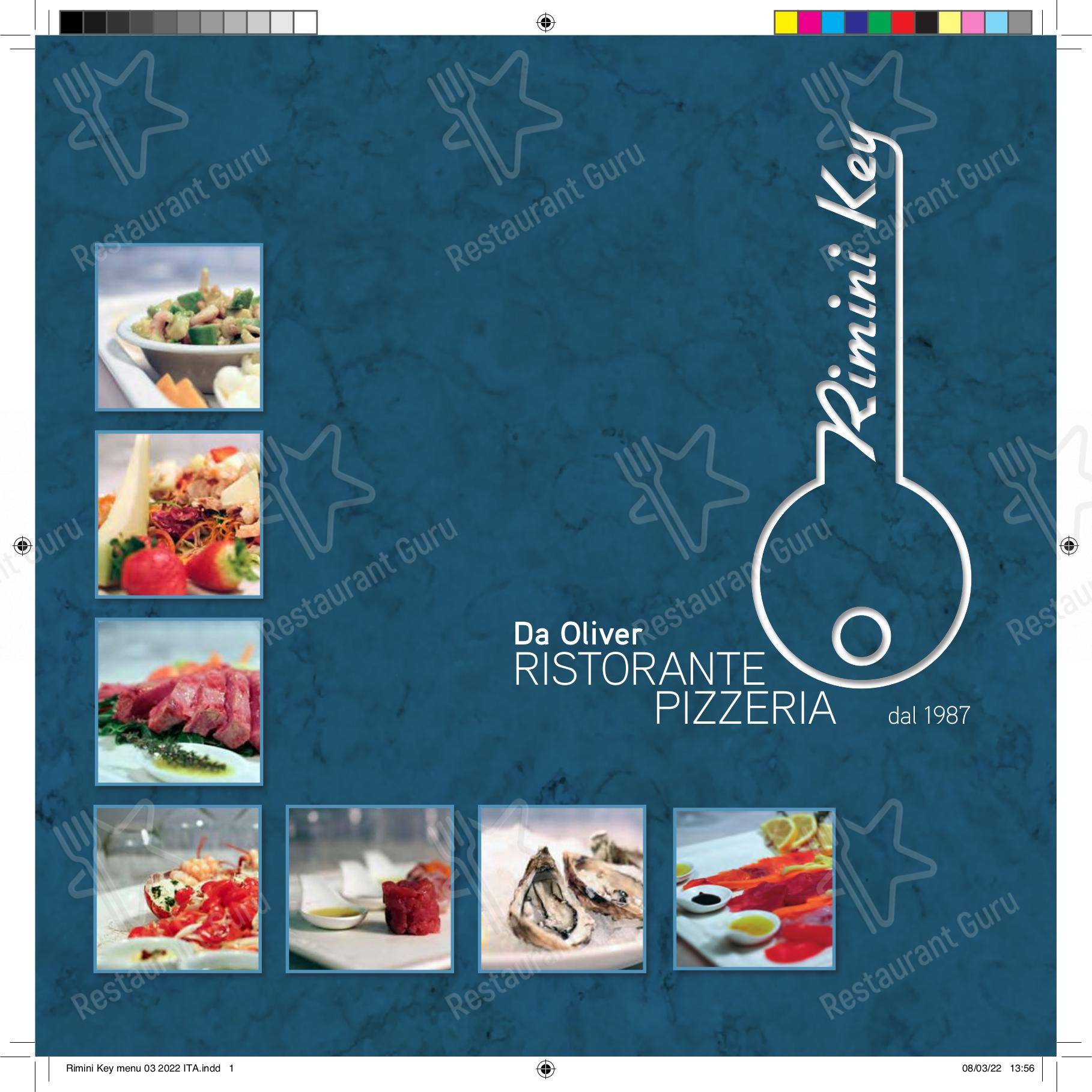 Меню ресторана Ristorante Pizzeria Rimini Key в Римини
