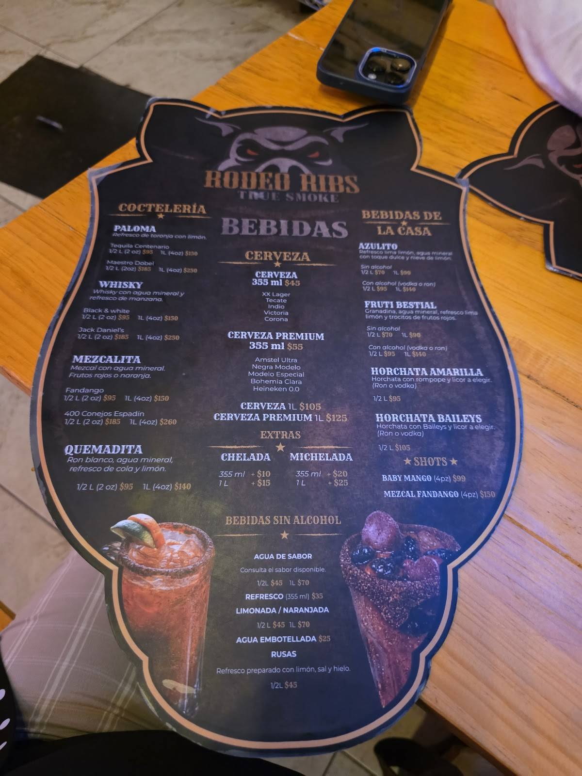 Rodeo Ribs меню