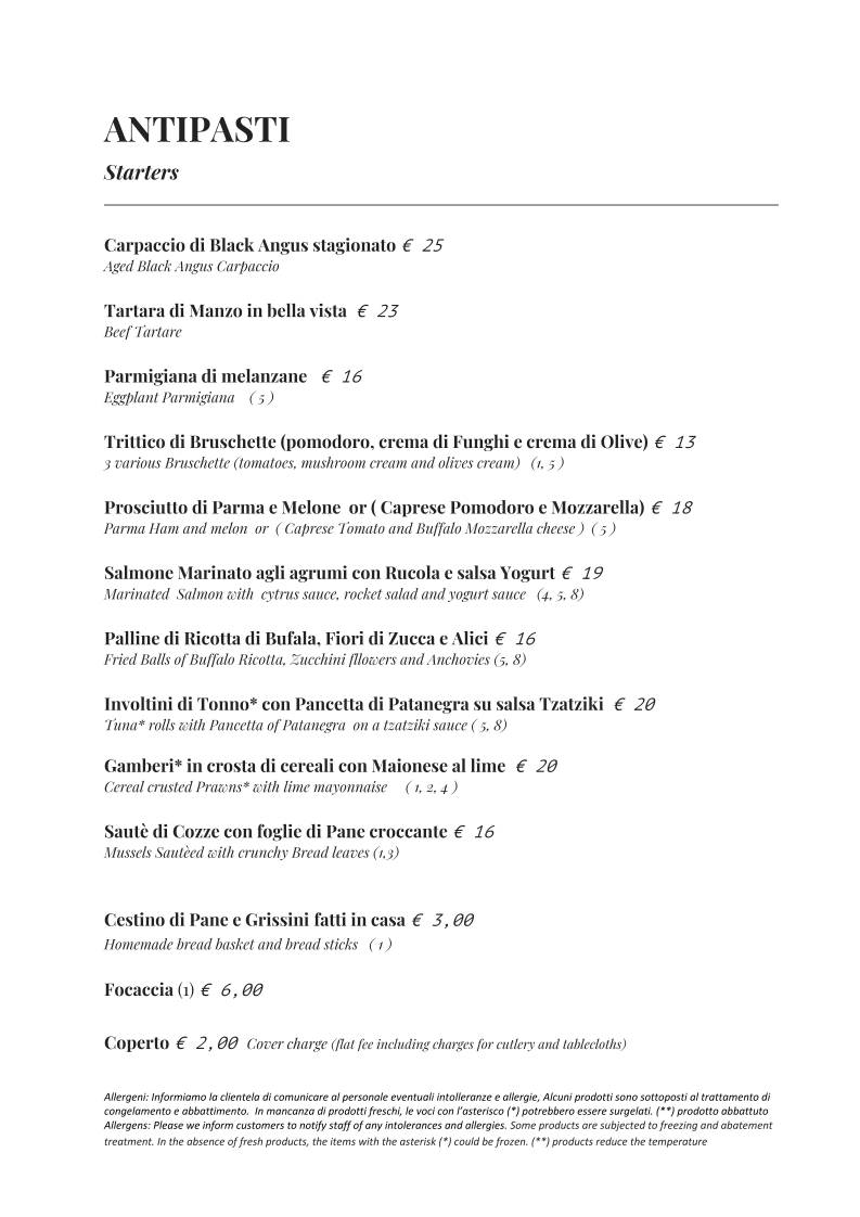Ristorante Cotto - Dharma Group меню