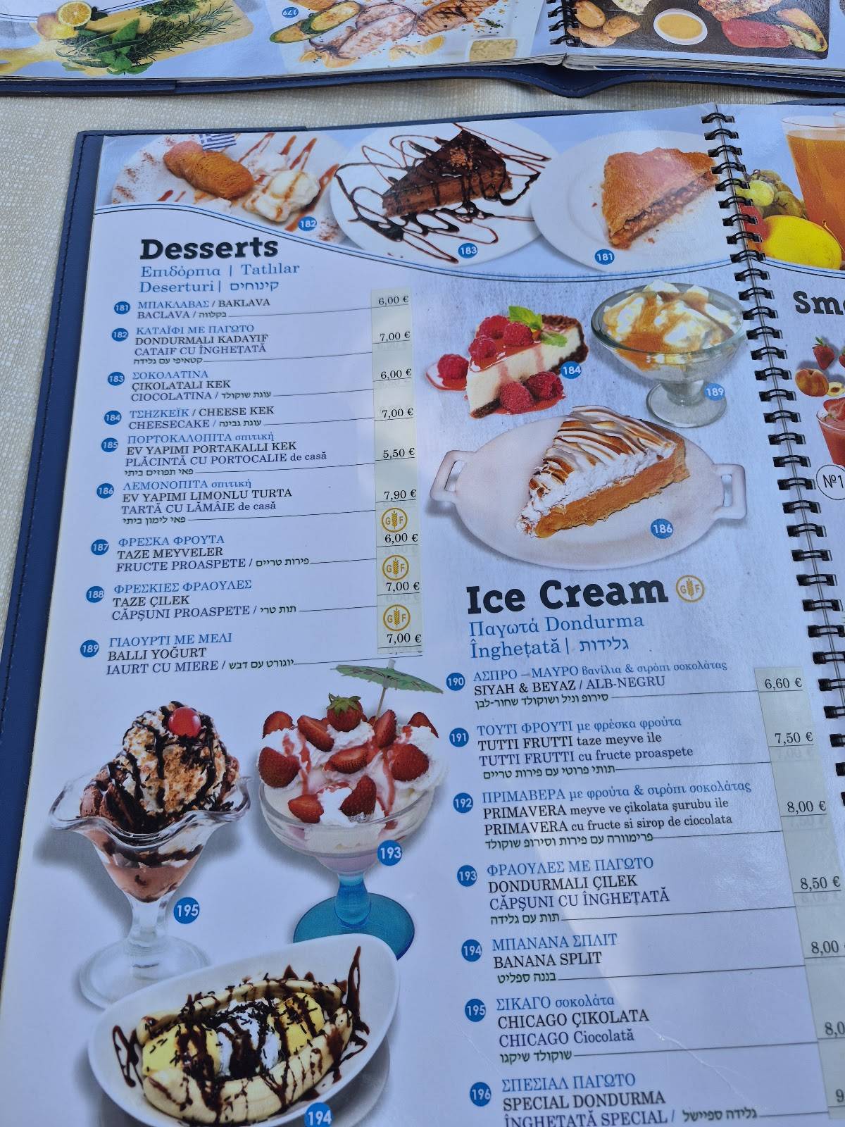 Romeo Restaurant меню