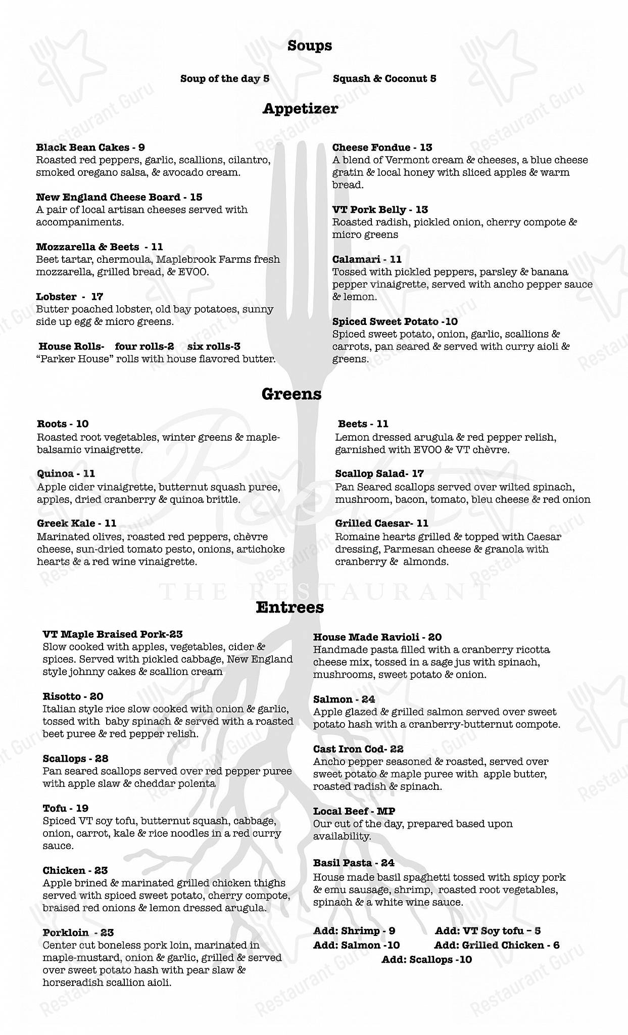 Boronia Catering Menu Pack паба и бара Roots the Restaurant