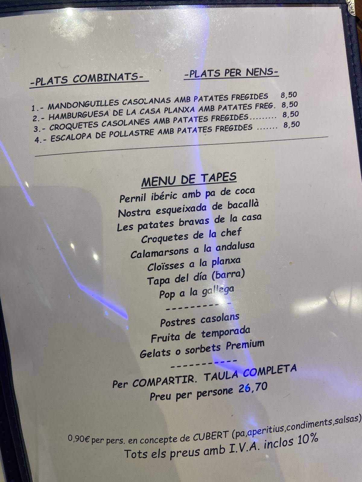 Avenida. Tapas-Restaurant. меню