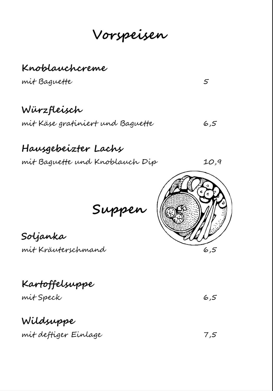 Gaststätte Forsthaus Markgrafenheide меню