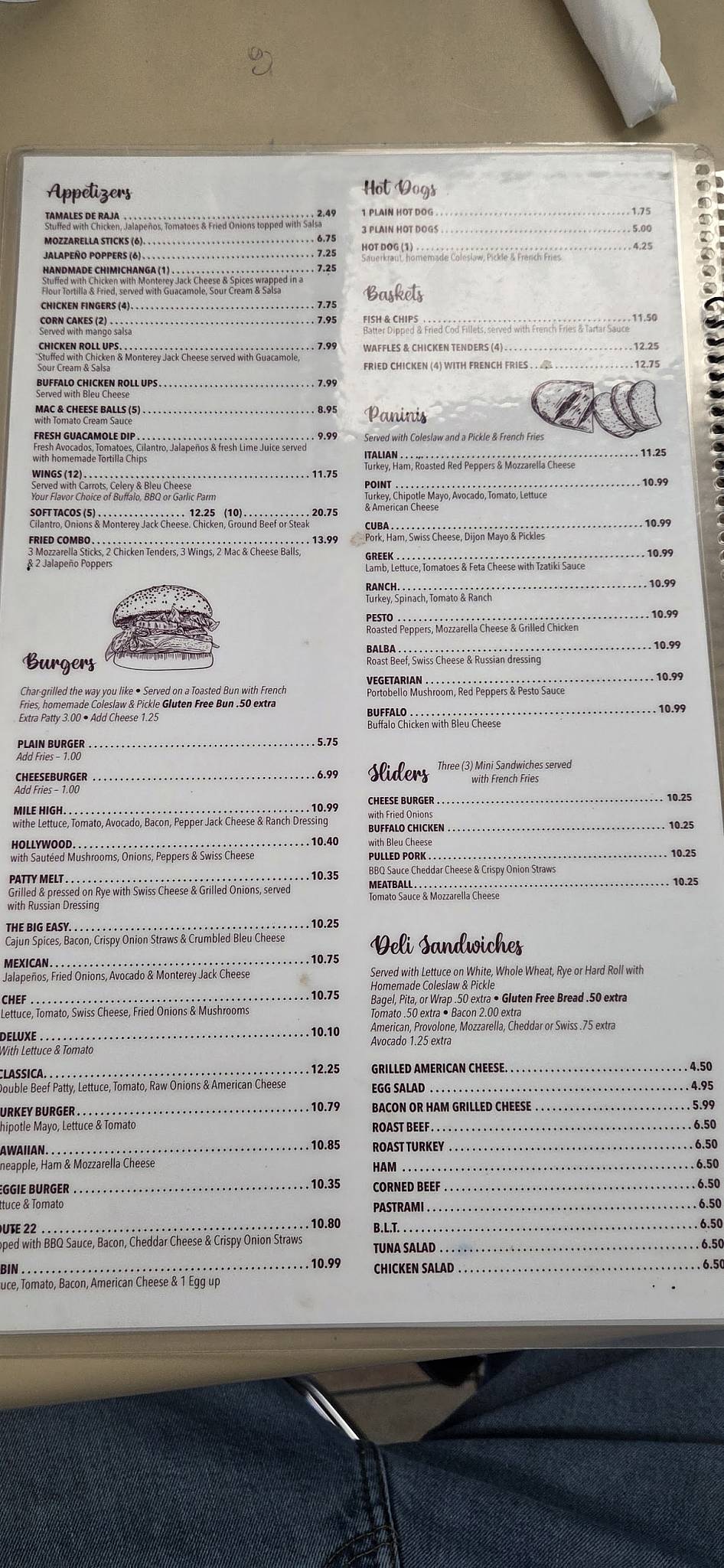 Point Cafe меню