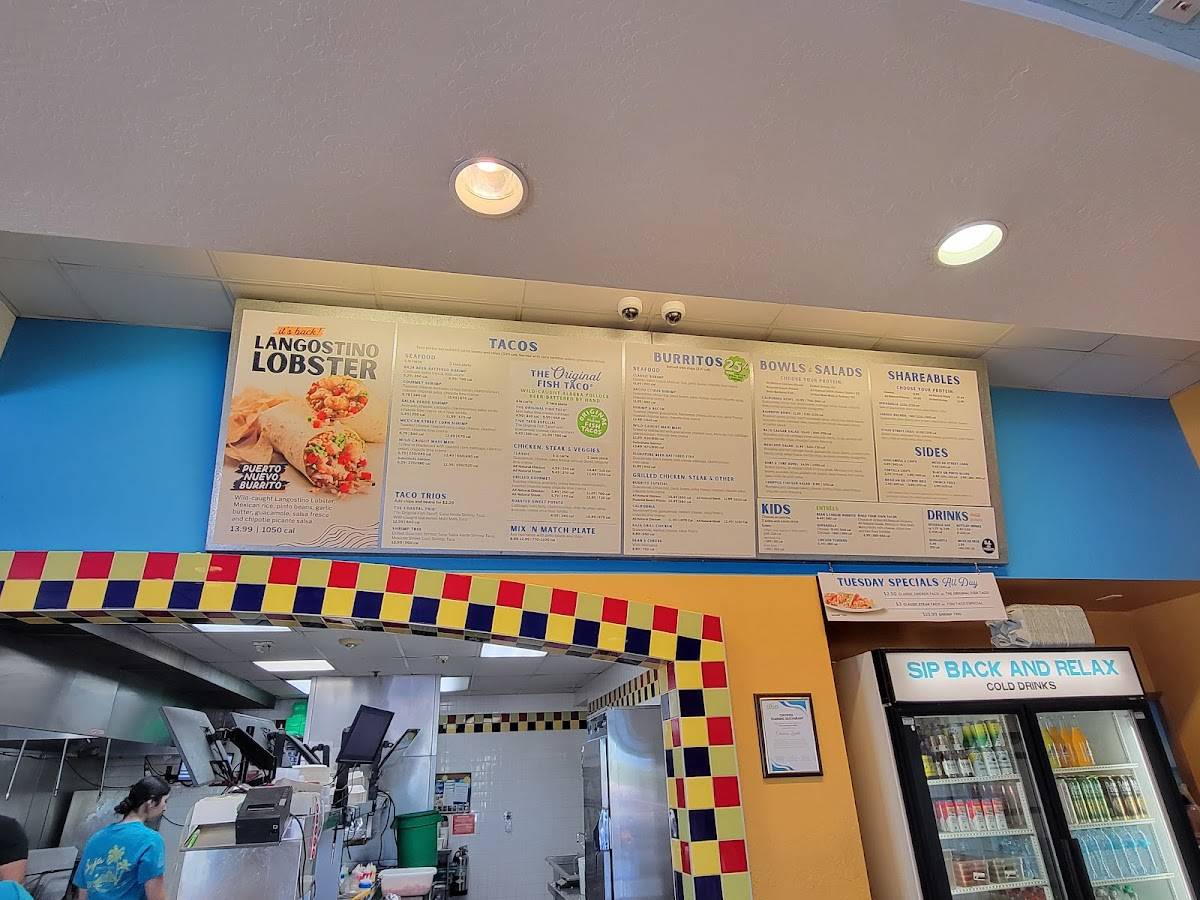 Rubio's Coastal Grill меню