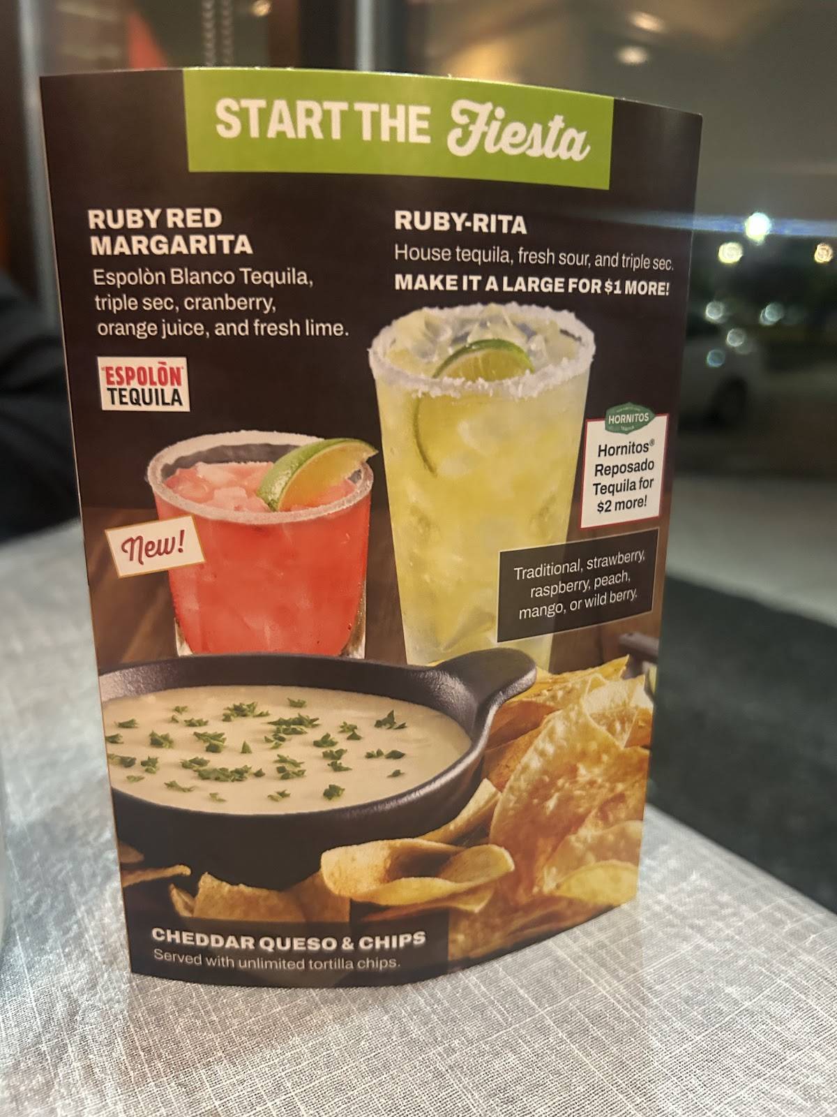 Ruby Tuesday меню