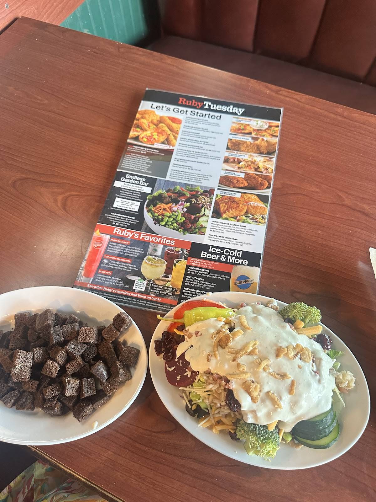 Ruby Tuesday меню