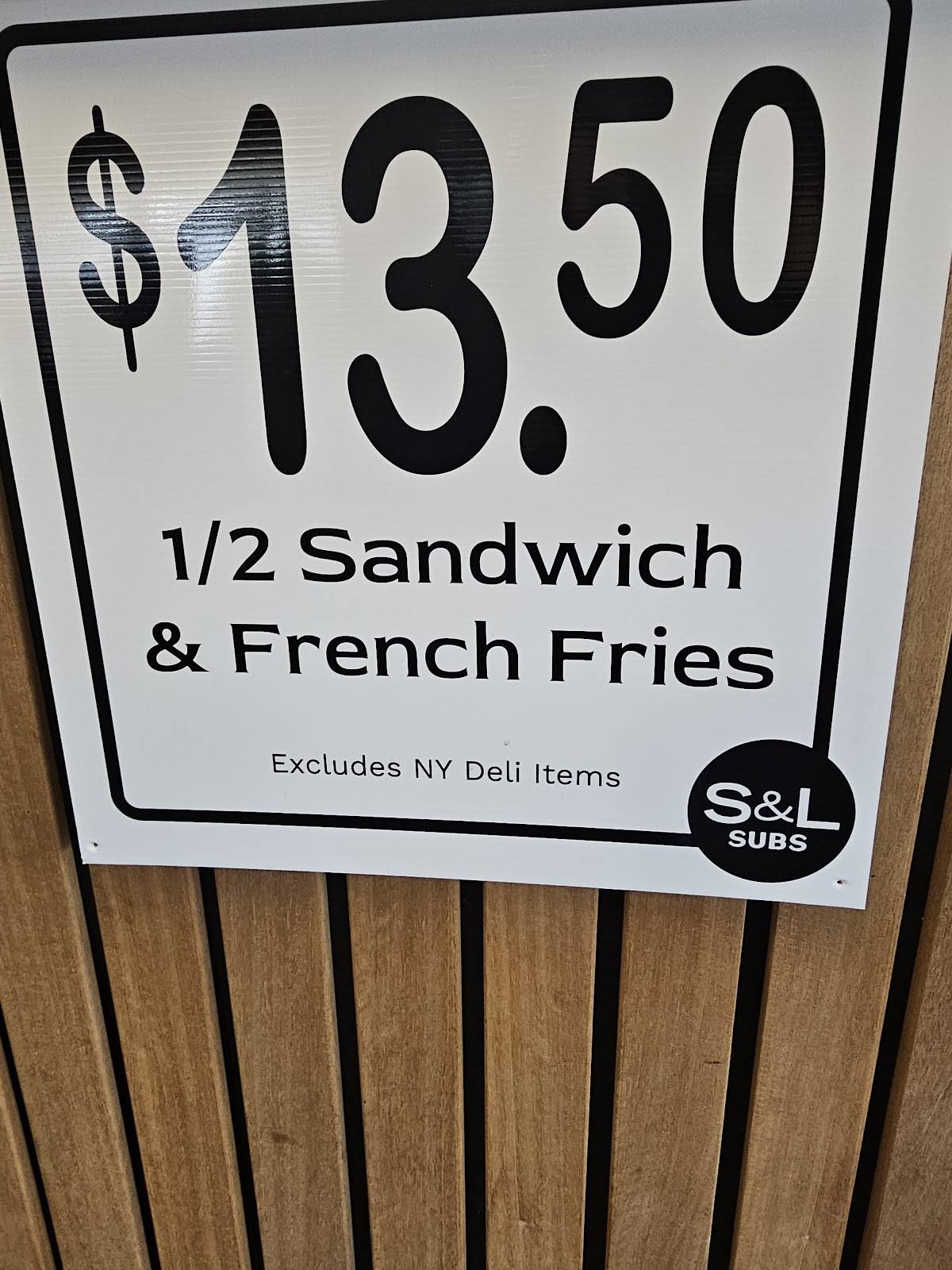 S&L Subs меню
