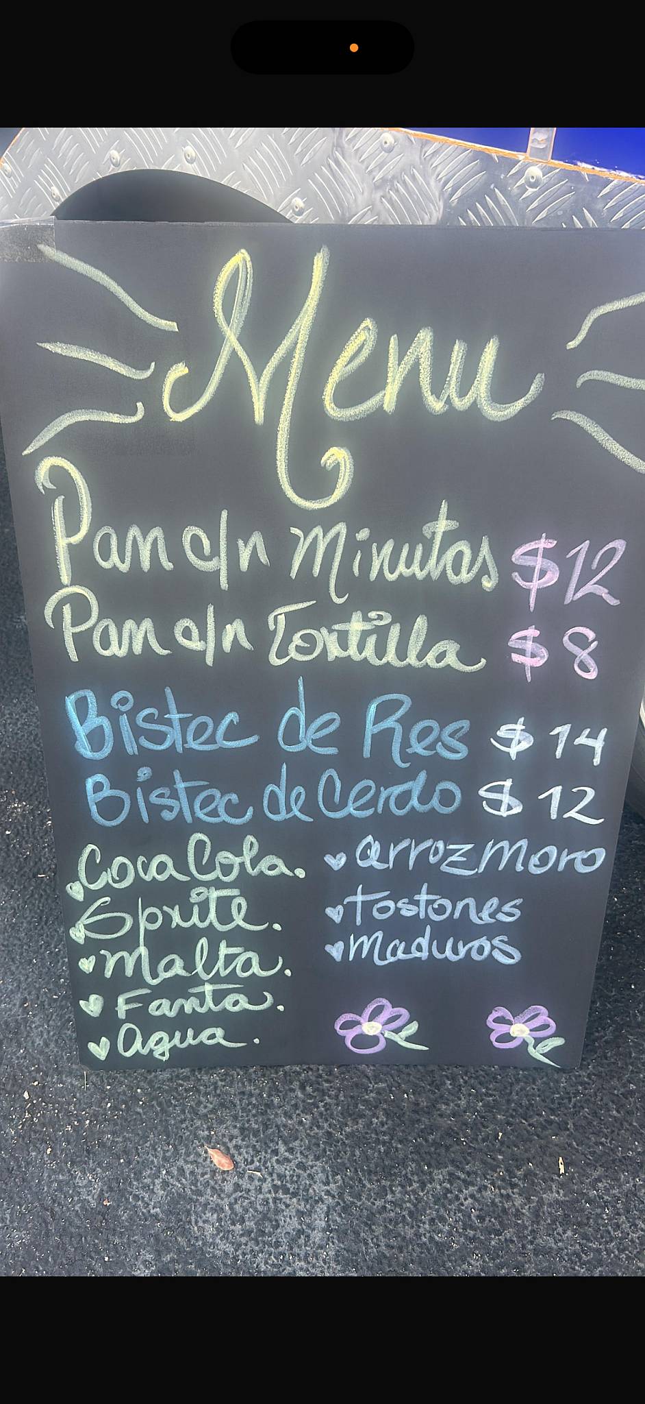 Sabor Sobre Ruedas меню