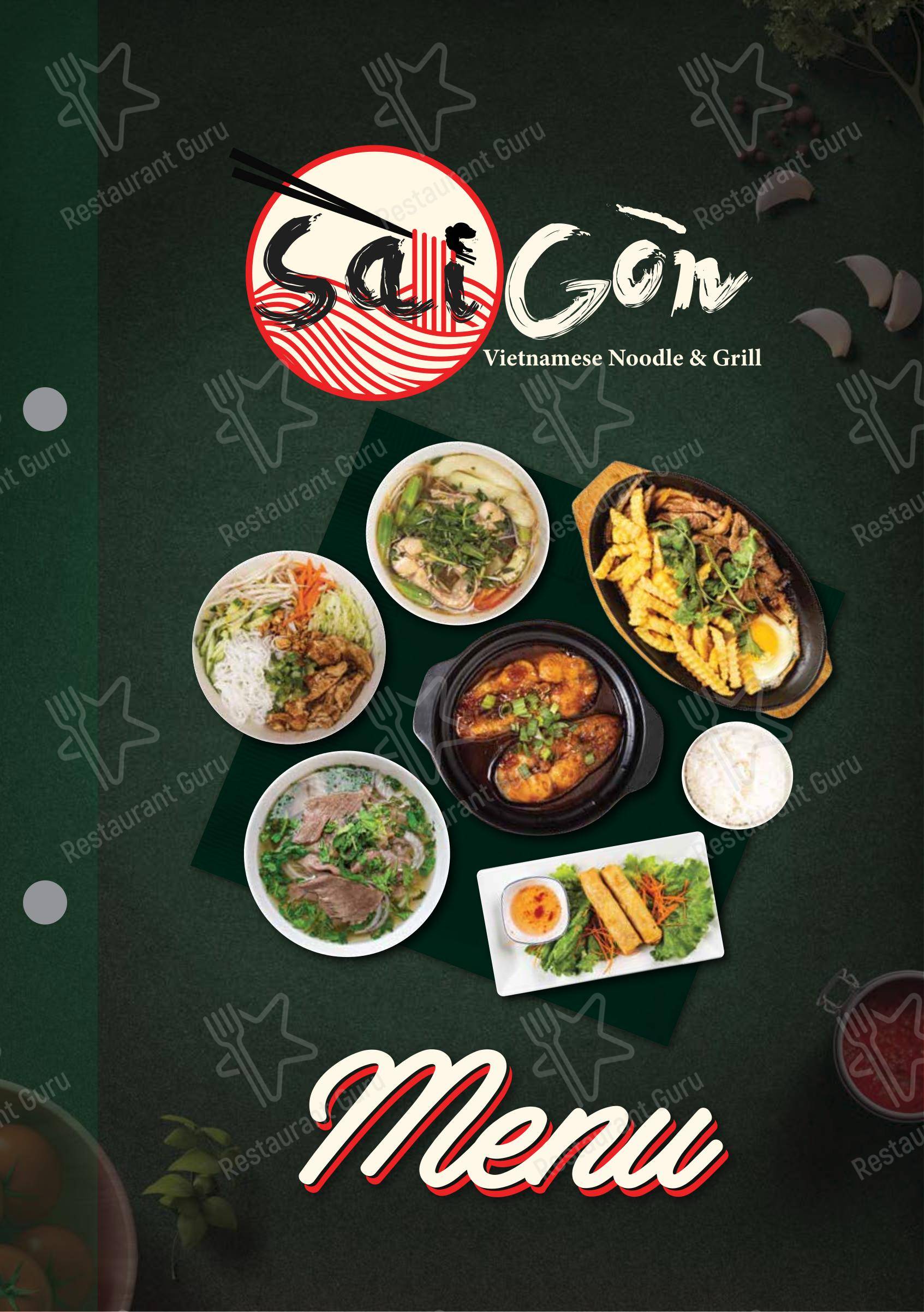 Меню ресторана Saigon Restaurant - Меню