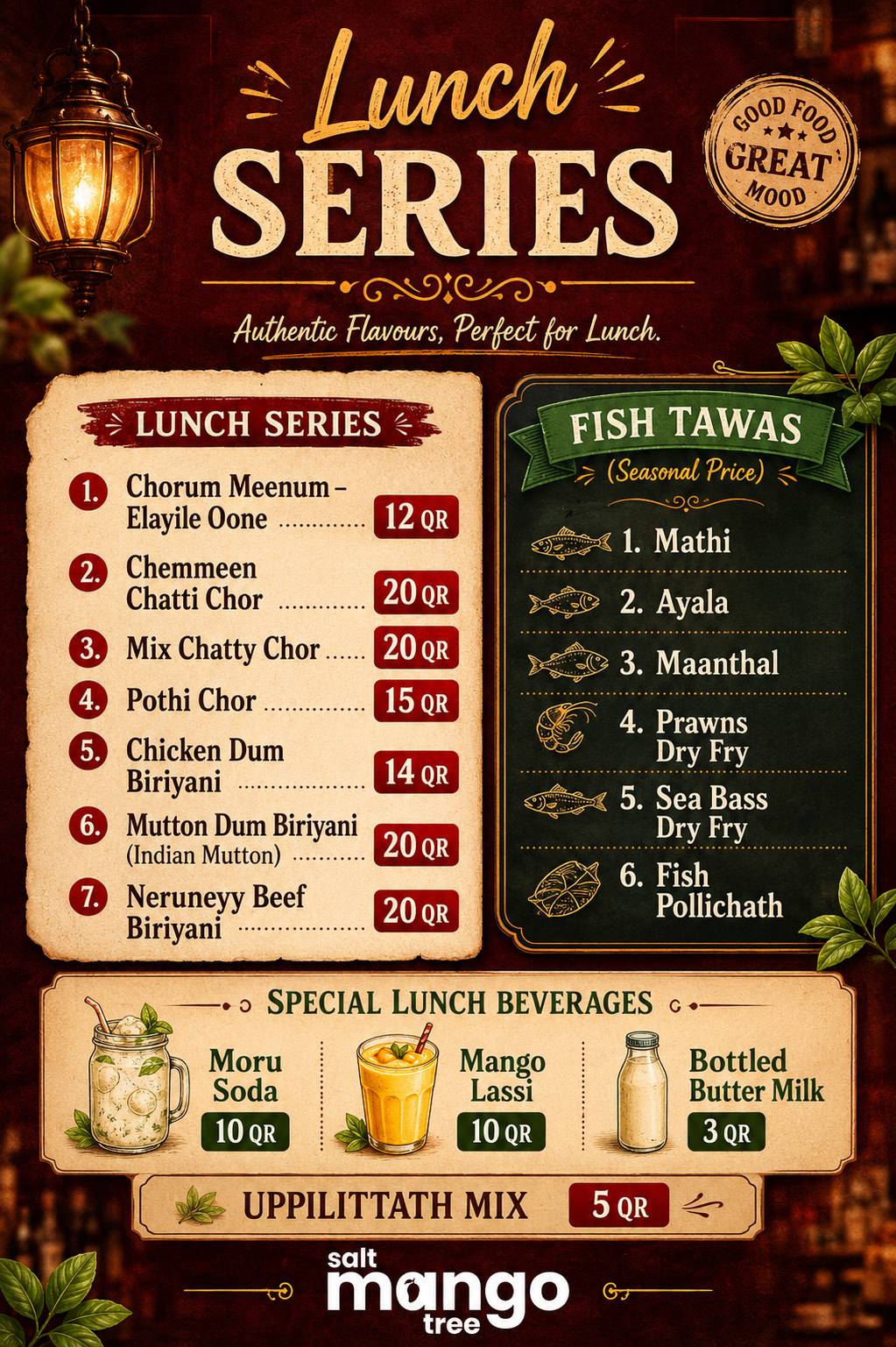 Salt Mango Tree Restaurant меню