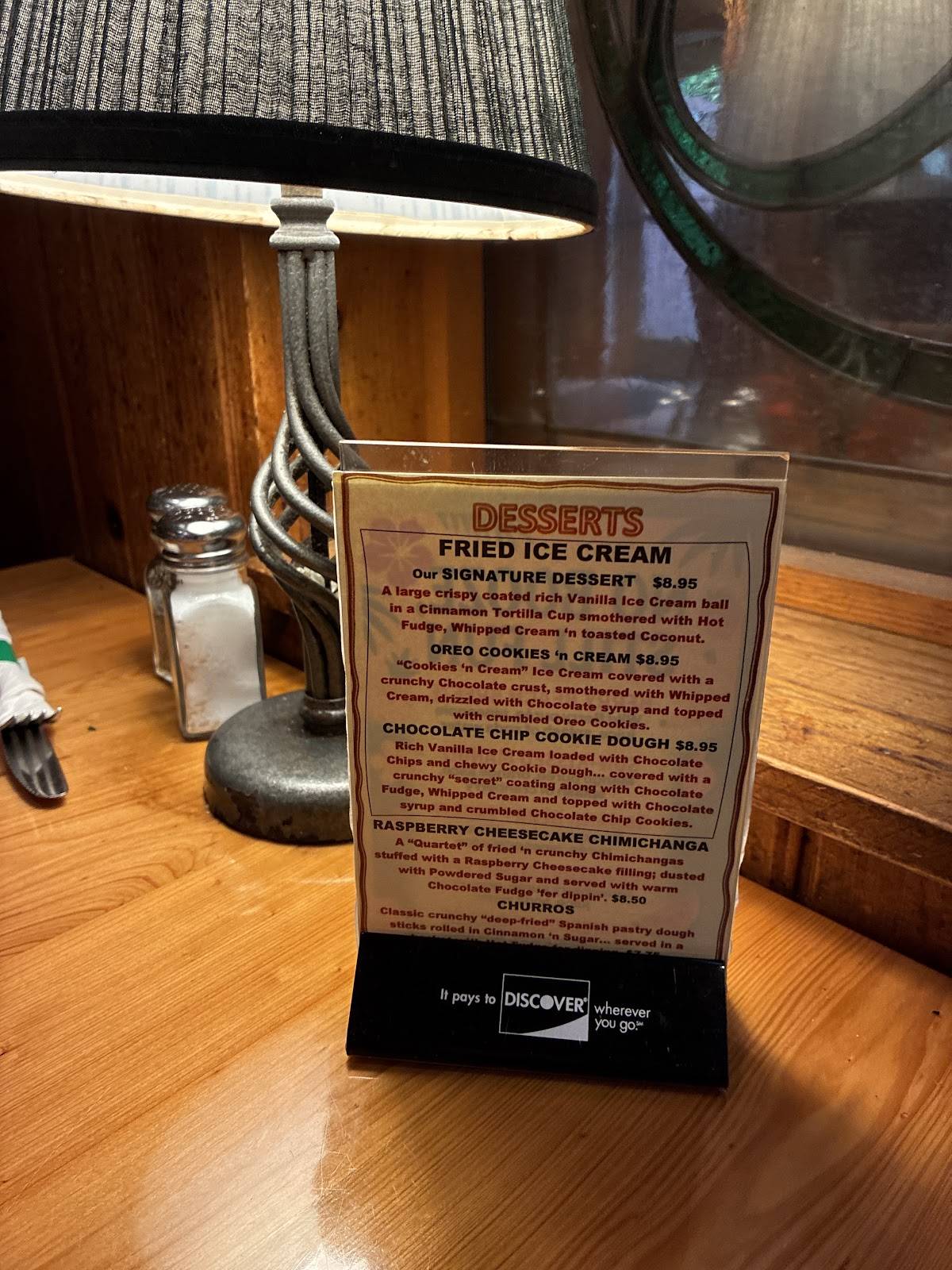 Sam Diego's Mexican Cookery and Bar меню