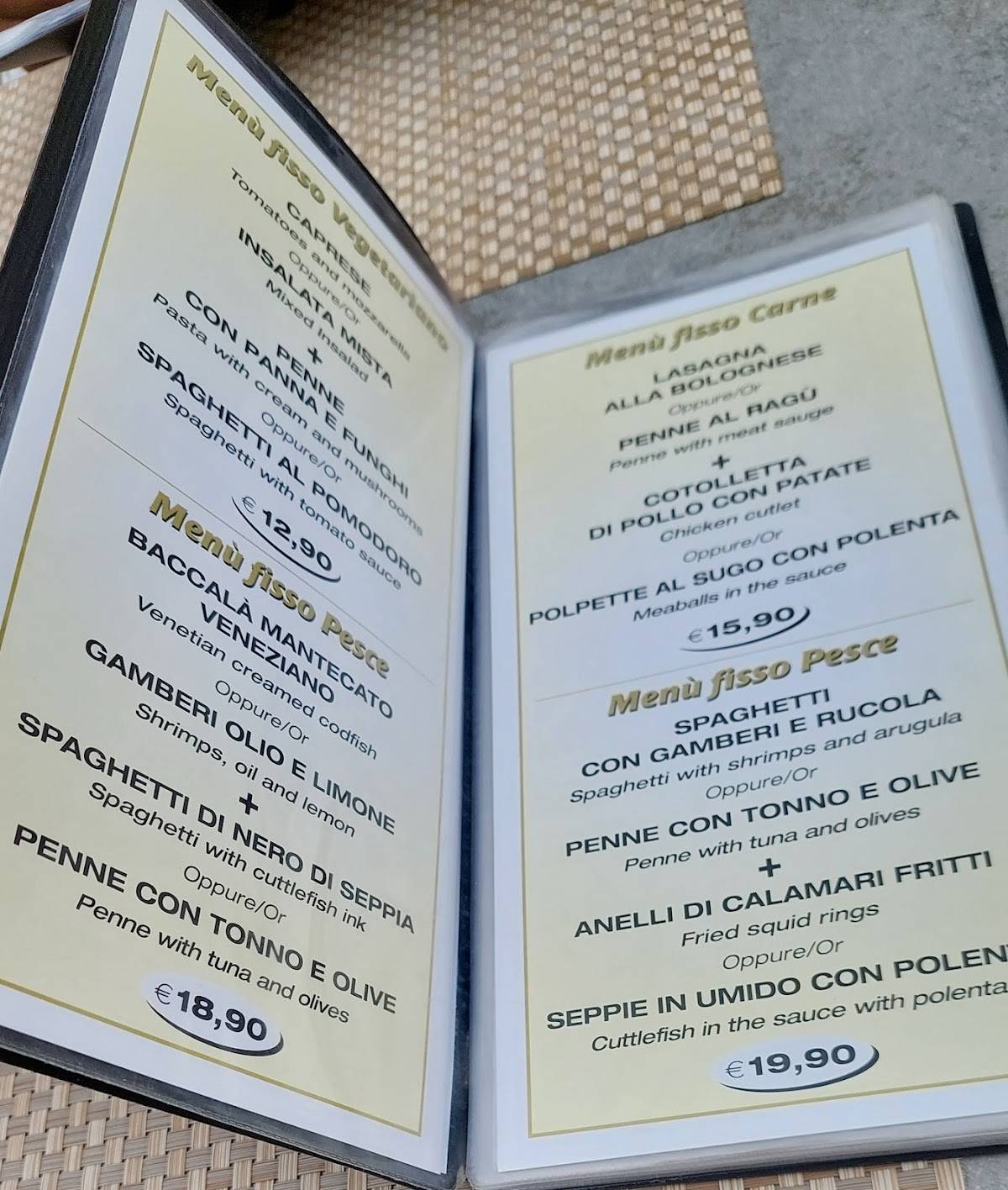 San Basegio Ristorante меню