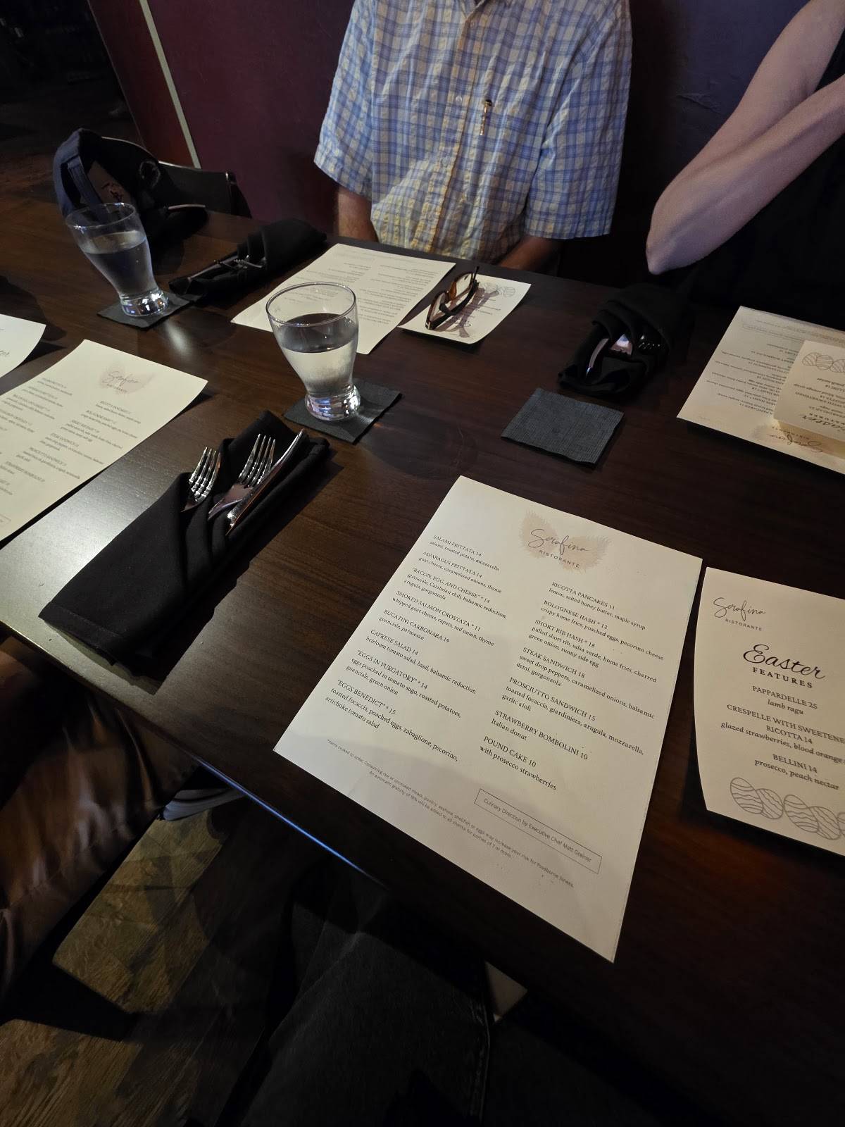 Serafina Ristorante меню