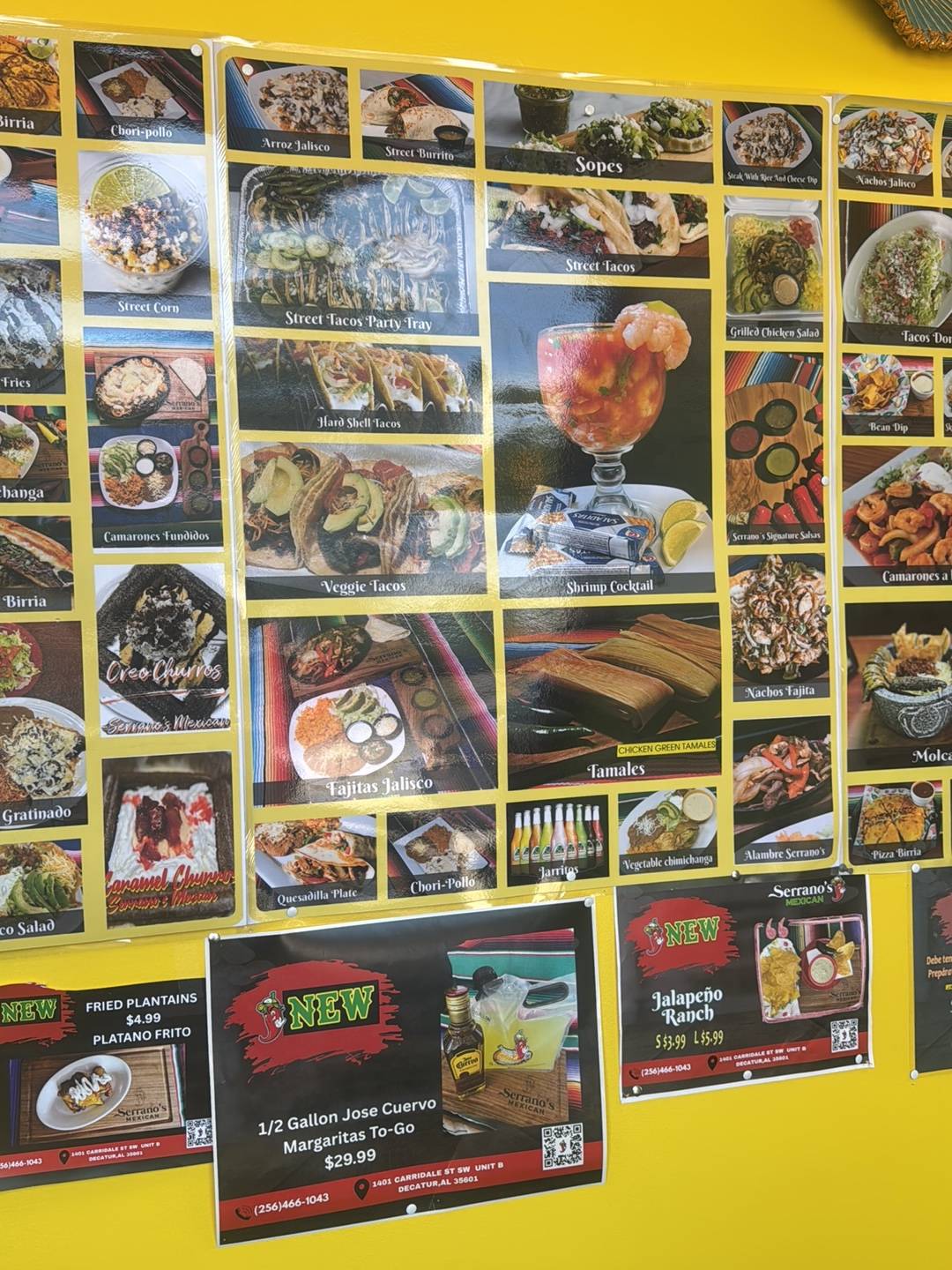 Serrano's Mexican меню