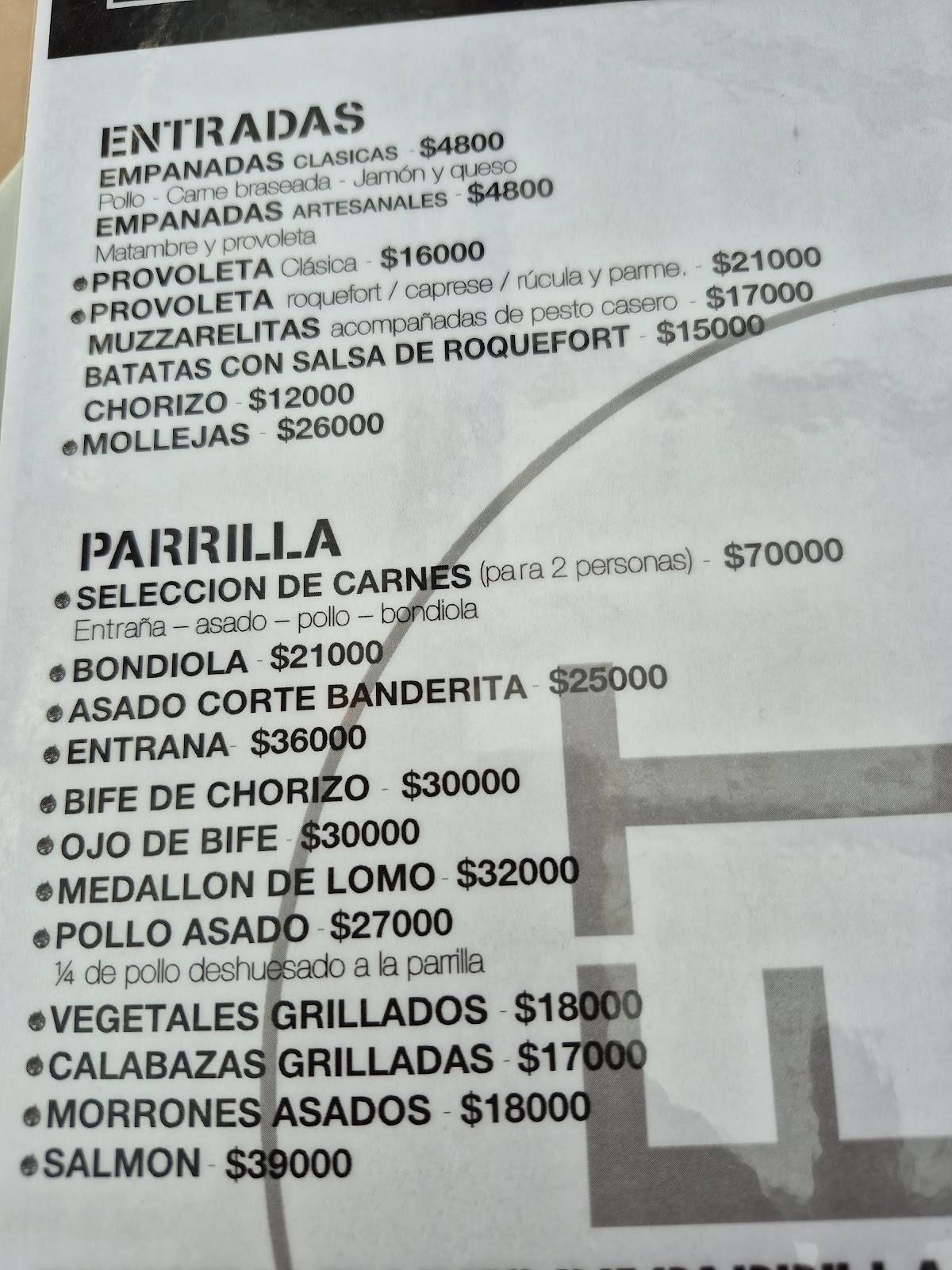 Set Point Parrilla & Pastas Nordelta Tigre меню