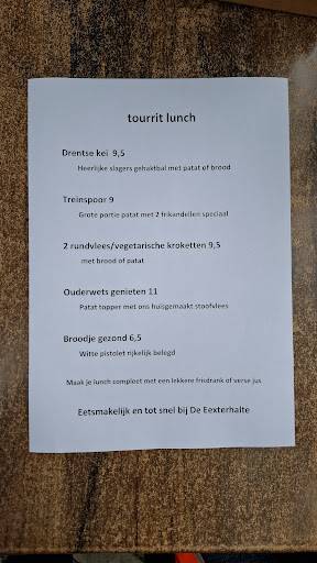 Snack-en Eetcafé Eexterhalte меню