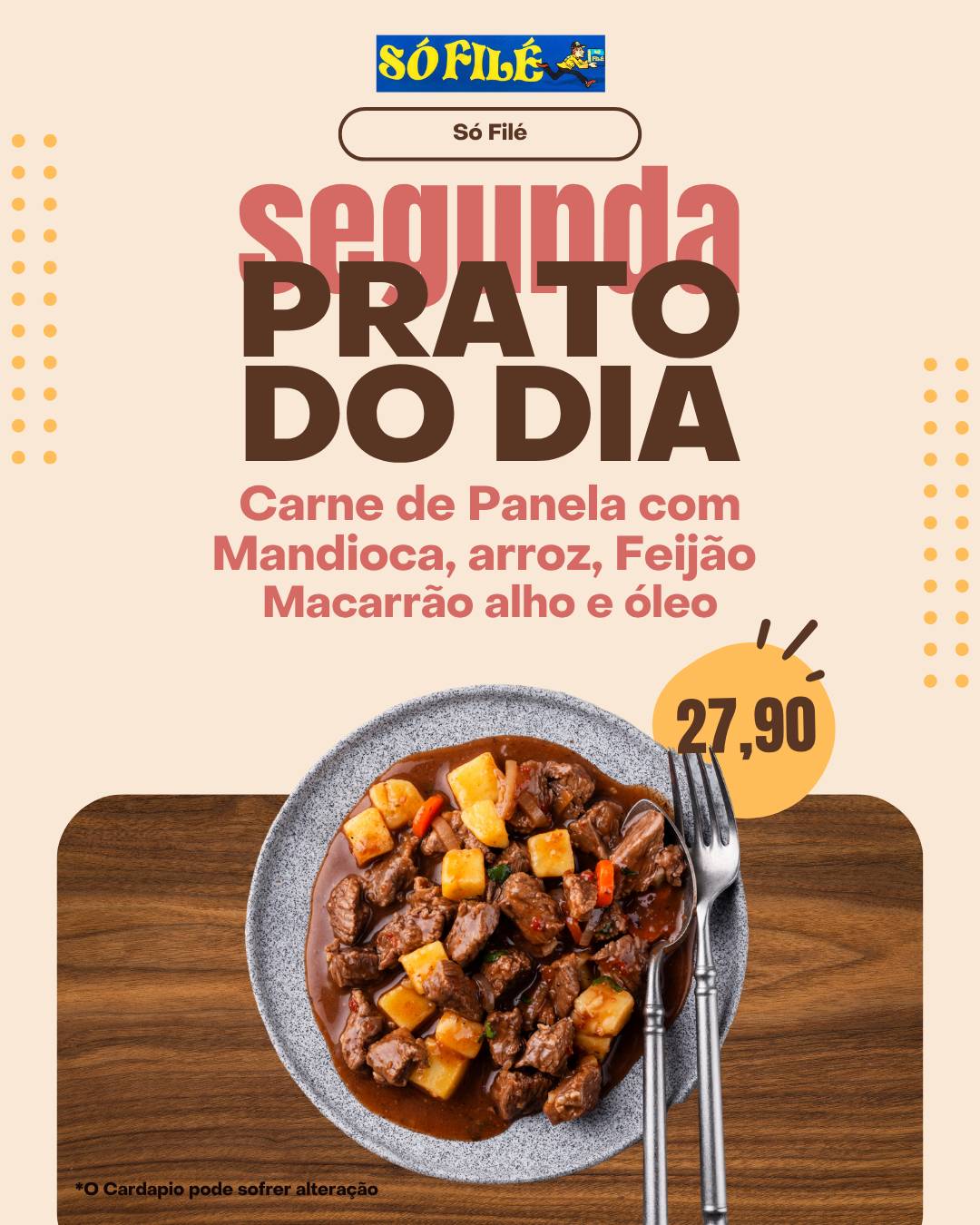 Só Filé меню