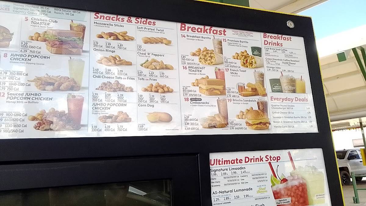 Sonic Drive-In меню